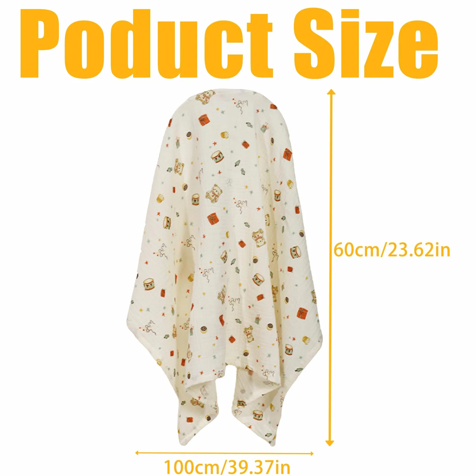 Tablier d'allaitement en mousseline de coton respirant, réglable pour maman, bouclier d'intimité, poncho pour bébé et poussette