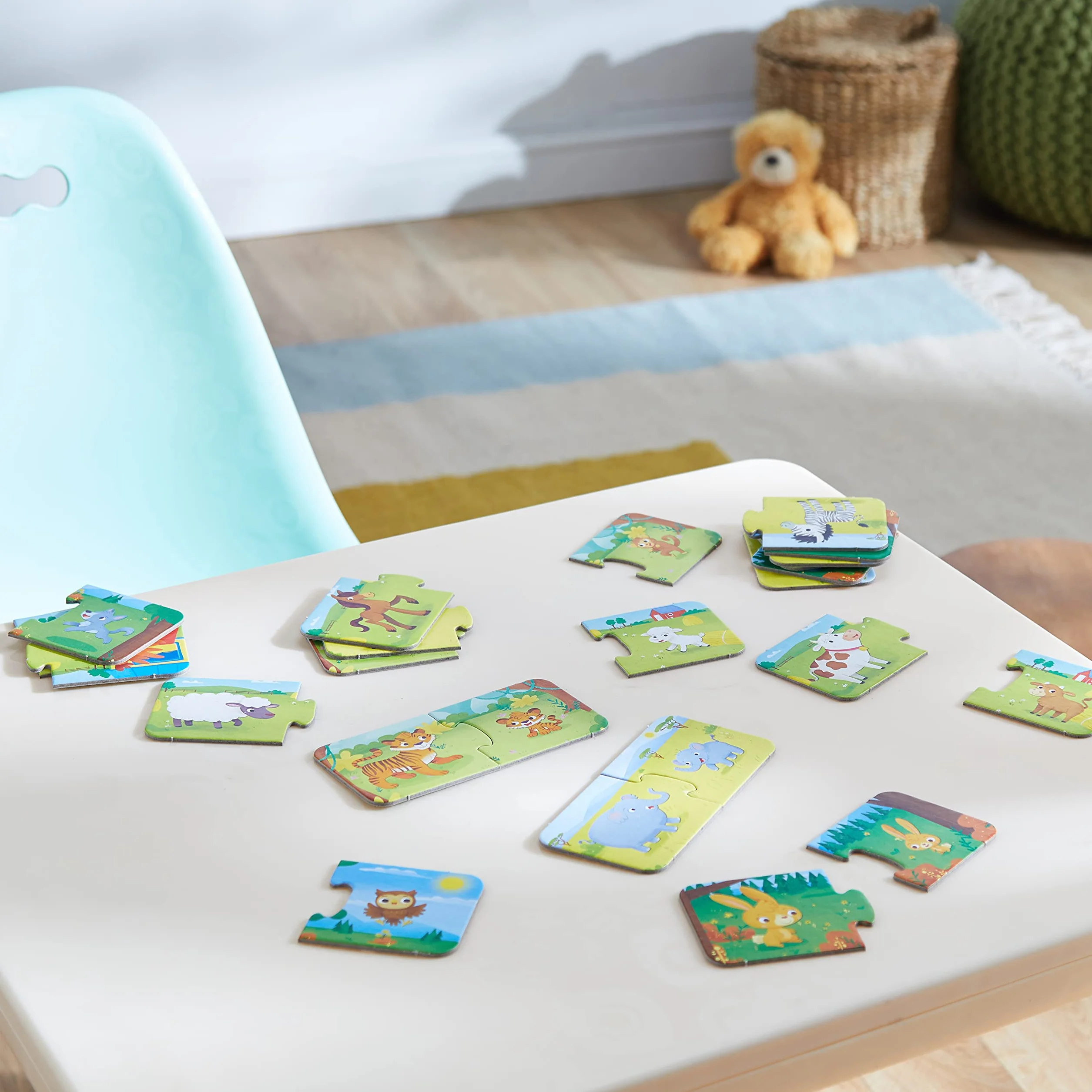 Lisciani Carotina Baby Logique Bébé Mamans et Petits Jeu Éducatif 1-4 Ans 12 Puzzles 2 Pièces
