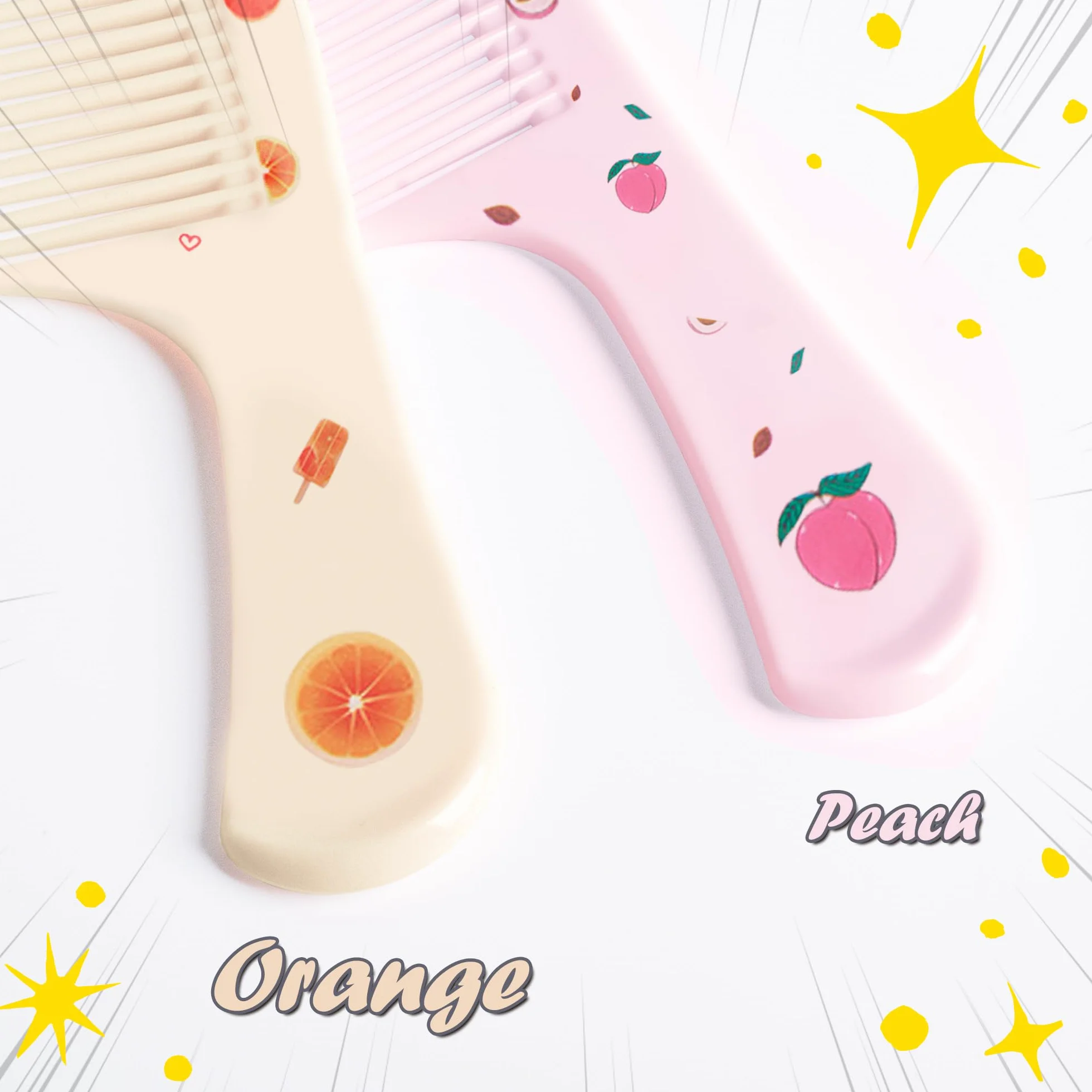 Ensemble de Brosse à Cheveux 4 Pièces, Brosse Démêlante et Peignes pour Filles Garçons Coiffure Cheveux Secs et Mouillés