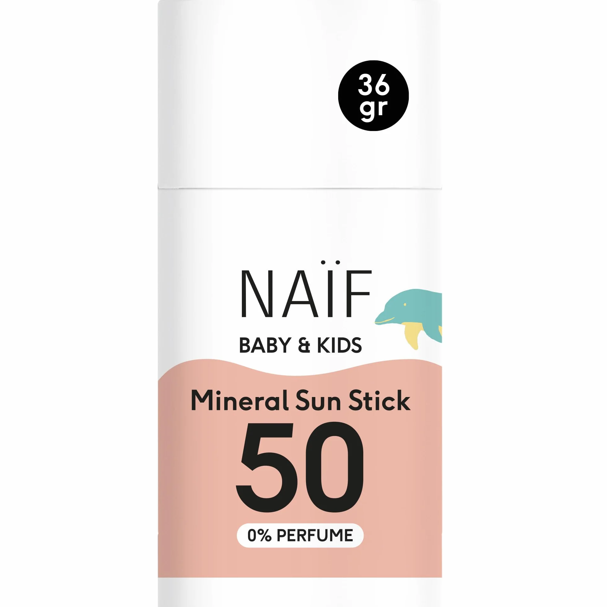 Naïf Stick Solaire Minéral Bébé Enfant SPF 50 Protection UVA/UVB Résistant à l'Eau 36 g