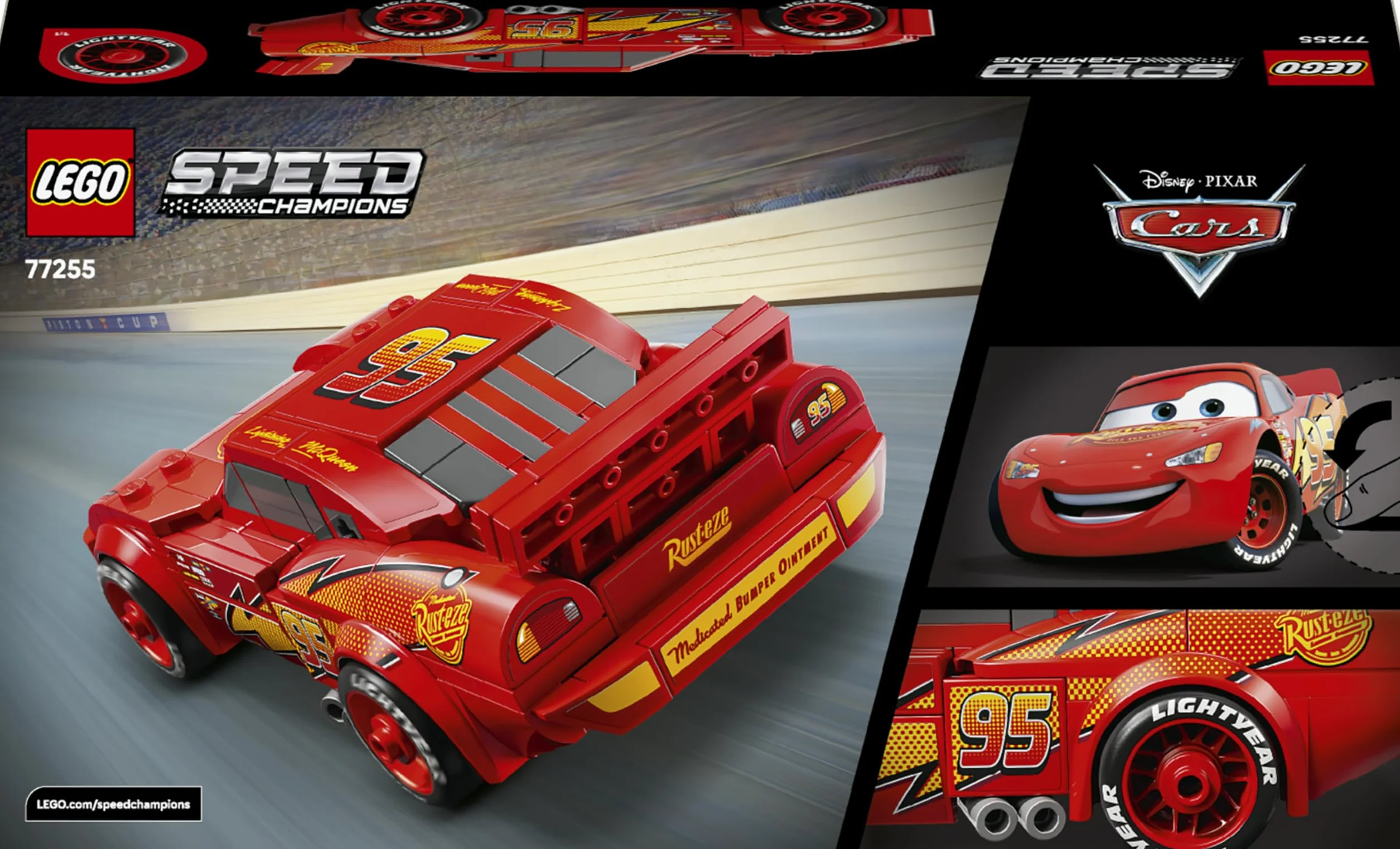 LEGO Speed Champions Flash McQueen Voiture de Course Maquette Collector 77255 Cadeau Disney 9 Ans Fans Cars Pixar