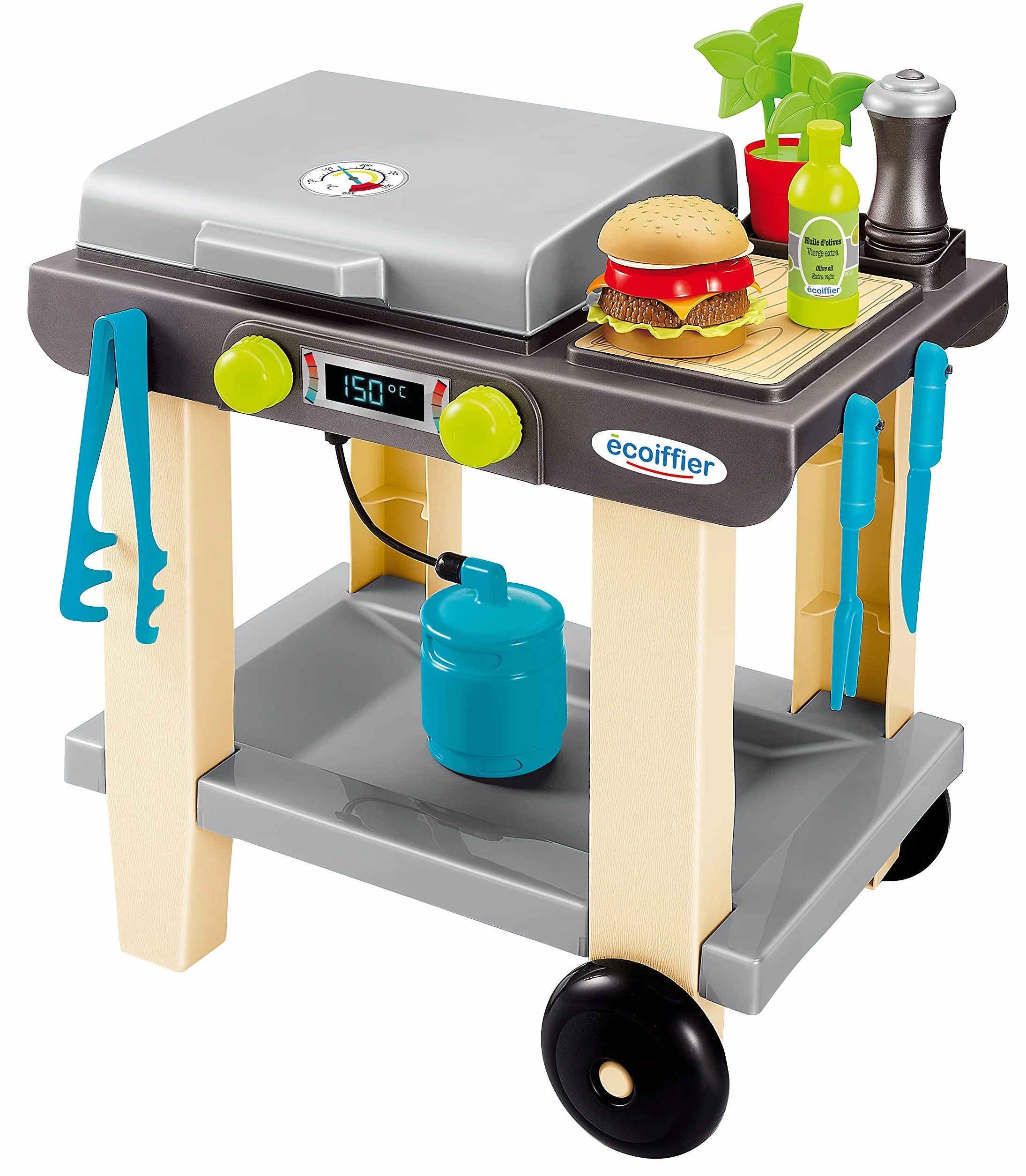 Ecoiffier La Plancha Jouets de Jardin pour Enfants 12 Accessoires Jeu d'Imitation Plein Air