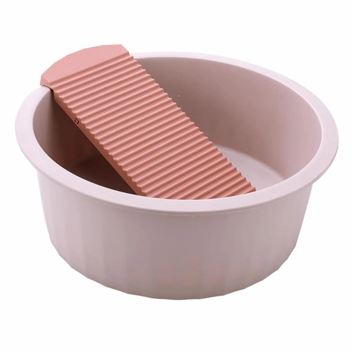 Bassine de Lavage Grosse Taille pour Bébé Rose, Bassin en Plastique Épais pour Nettoyage Linge Camping Maison