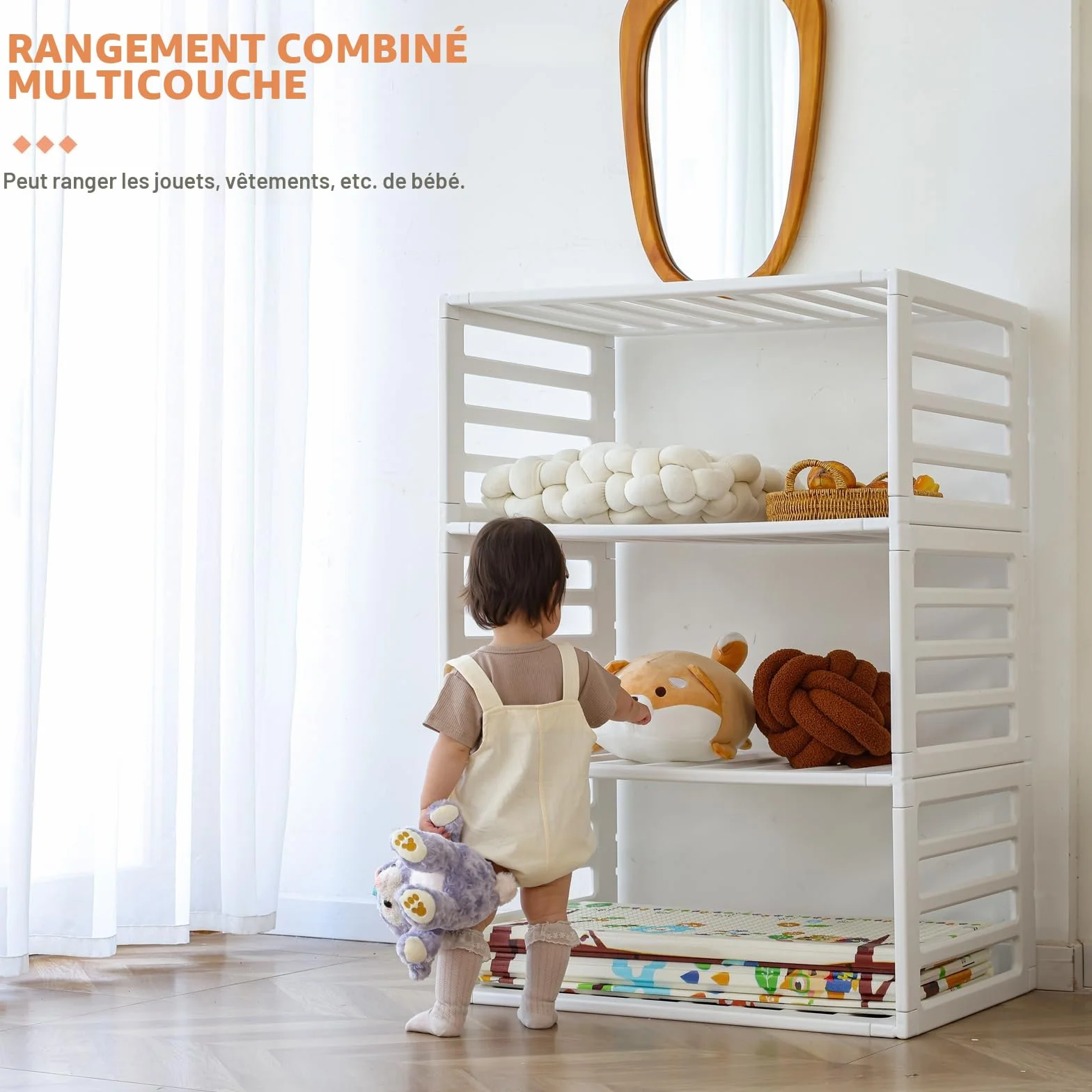 Parc Bébé Modulable 150 x 180 cm Blanc