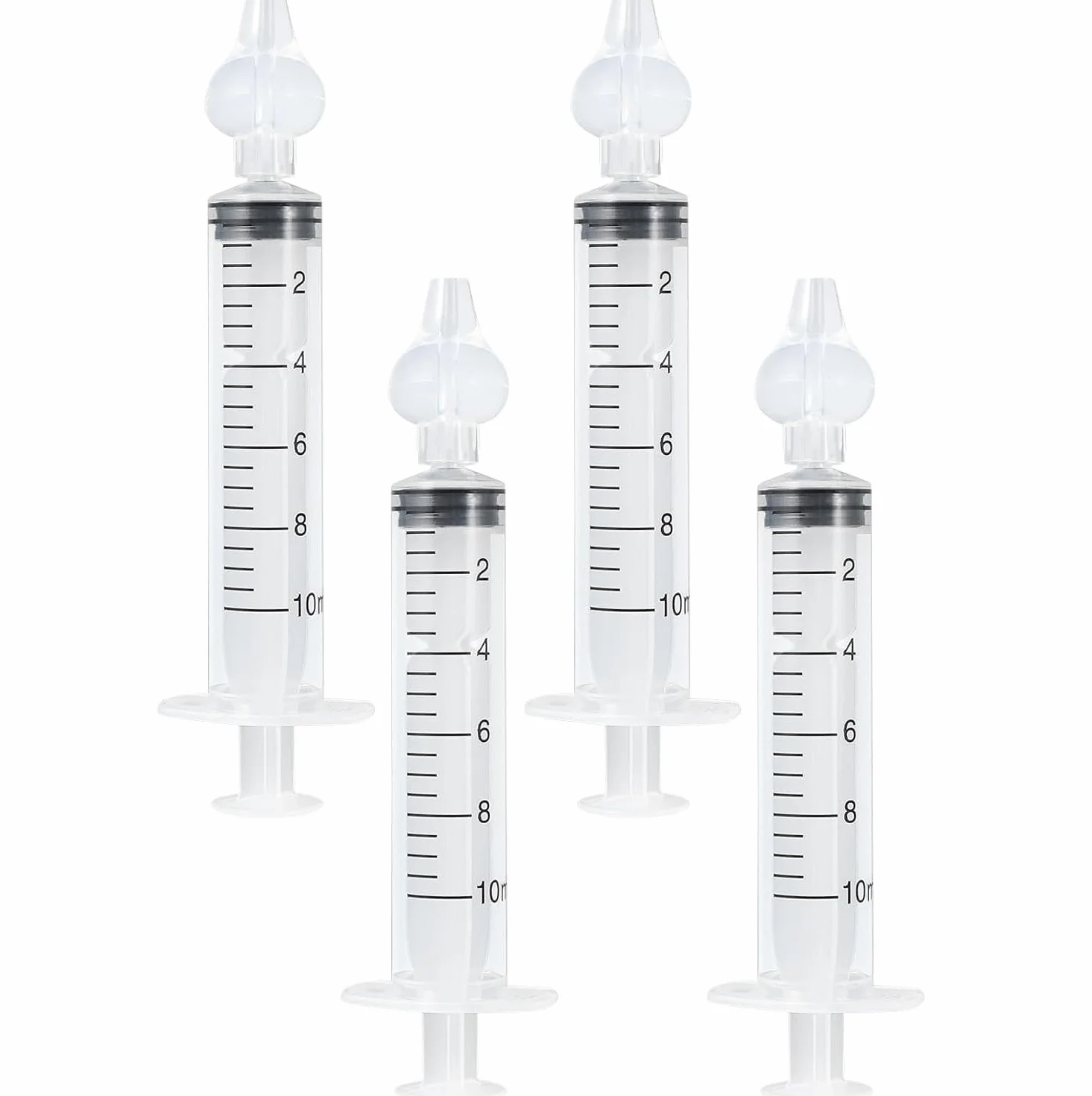 Blendura 4 Lot Seringue Nasale Bébé 10 ml, Nettoyeur de Nez pour Bébé et Enfant, Accessoire de Nettoyage Nasal Réutilisable