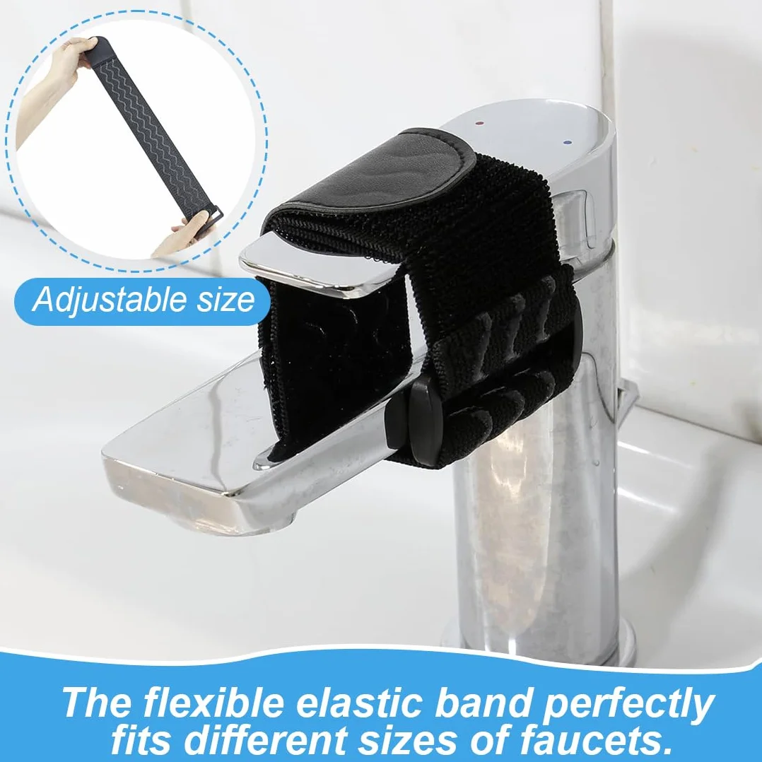 Accessoires De Robinetterie Empêche Les Enfants D'ouvrir Le Robinet Bande Élastique Avec Velcro et Bandes Anti-dérapantes Sécurité De L'eau Pour Enfant