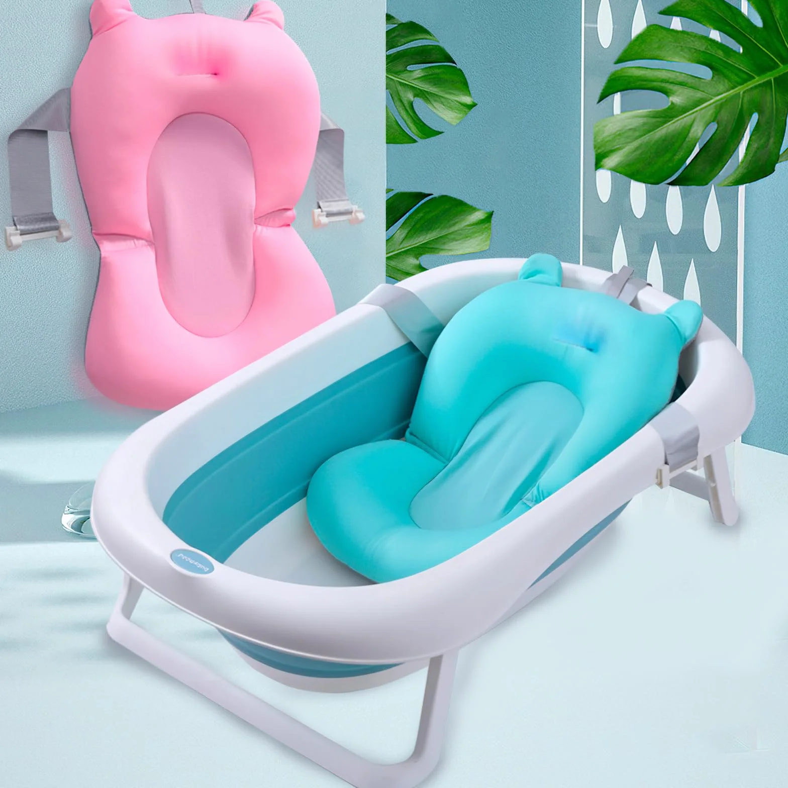 Siège de bain pour bébé 0-12 mois bleu