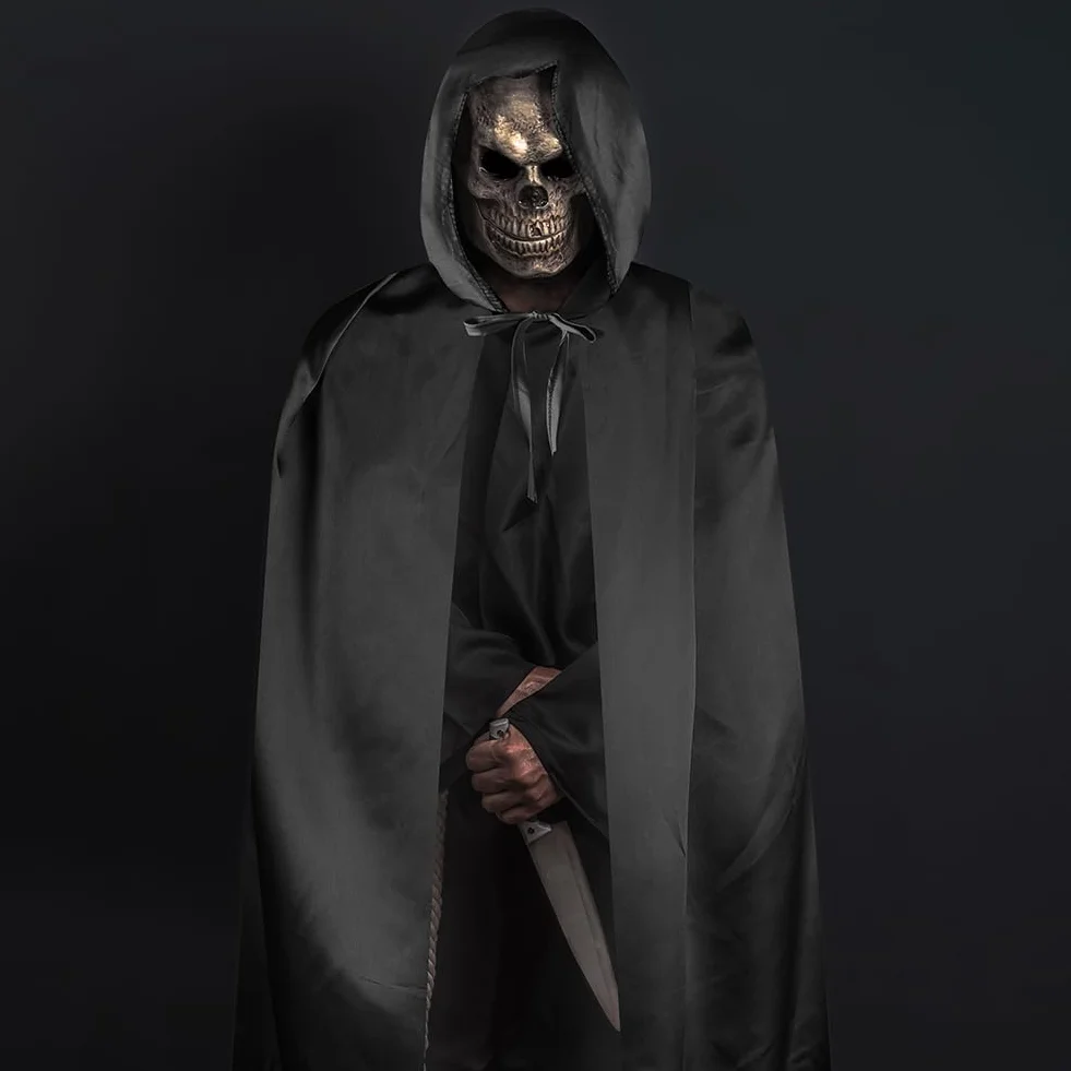 Cape à Capuchon Enfants Halloween Sorcière Costume Garçons Filles