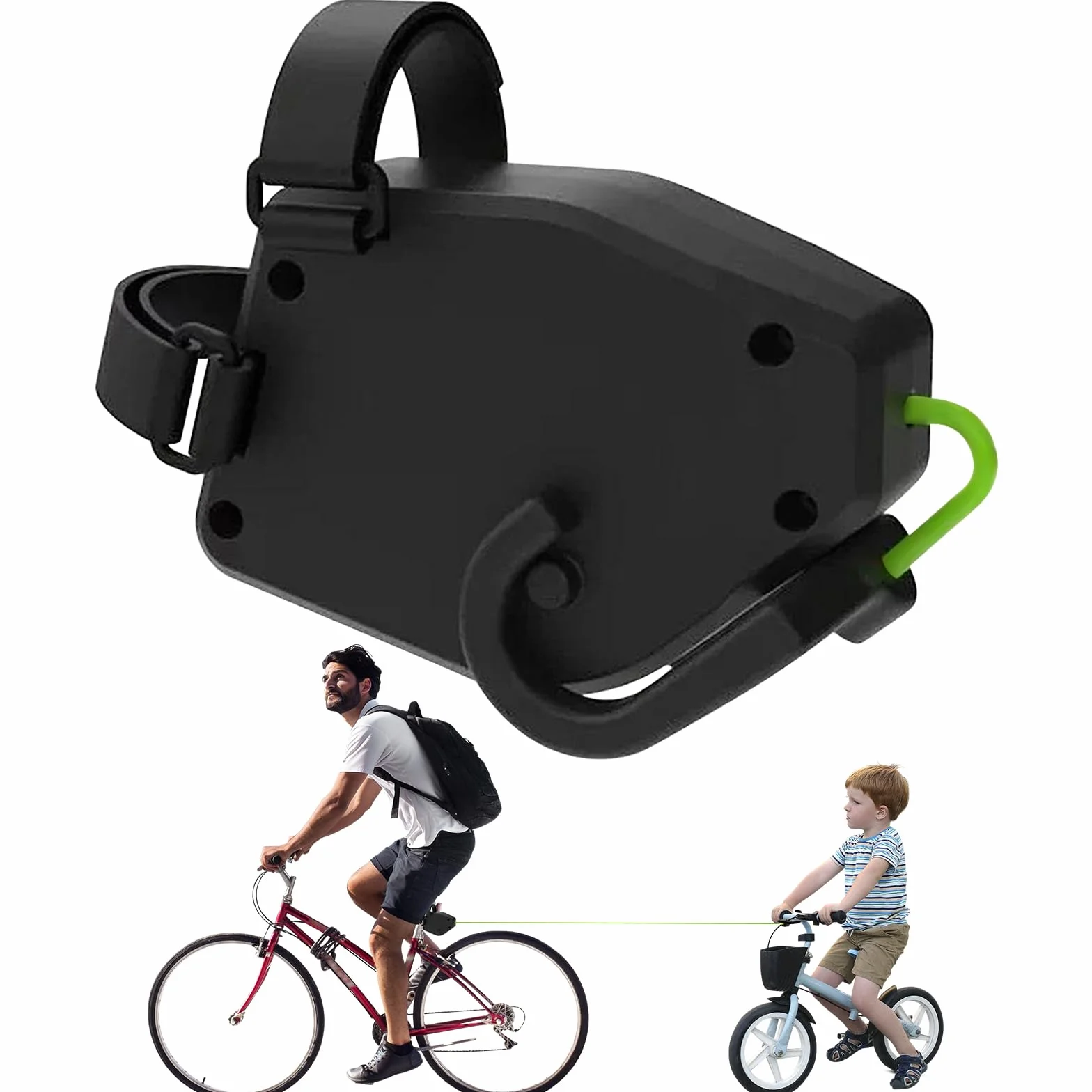 Corde de Remorquage de Vélo Rétractable Barre Traction 90 kg Accessoires pour VTT