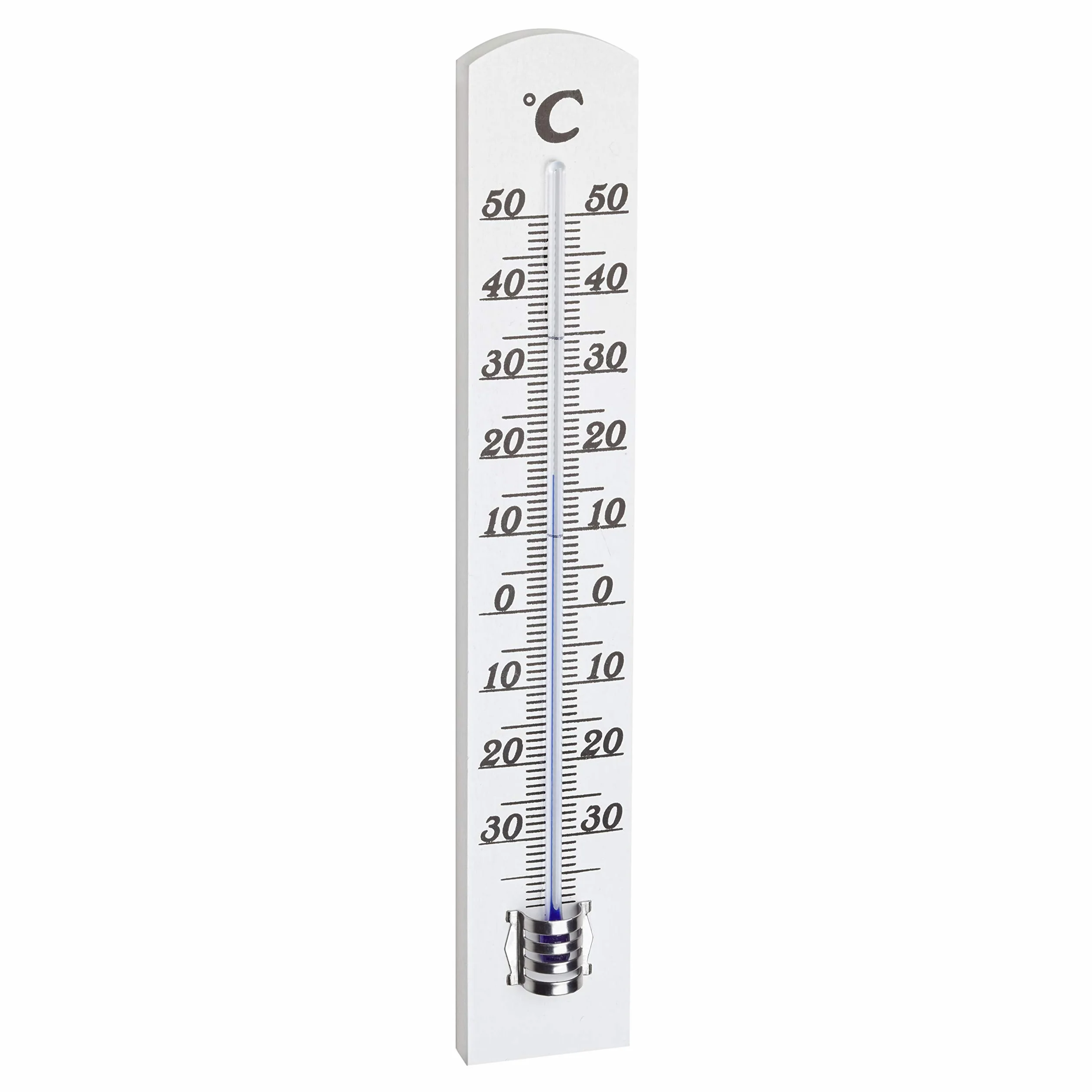 TFA Dostmann Thermomètre en Bois Hêtre 95.1031 Mesure Température Intérieure Économie Énergie Brun