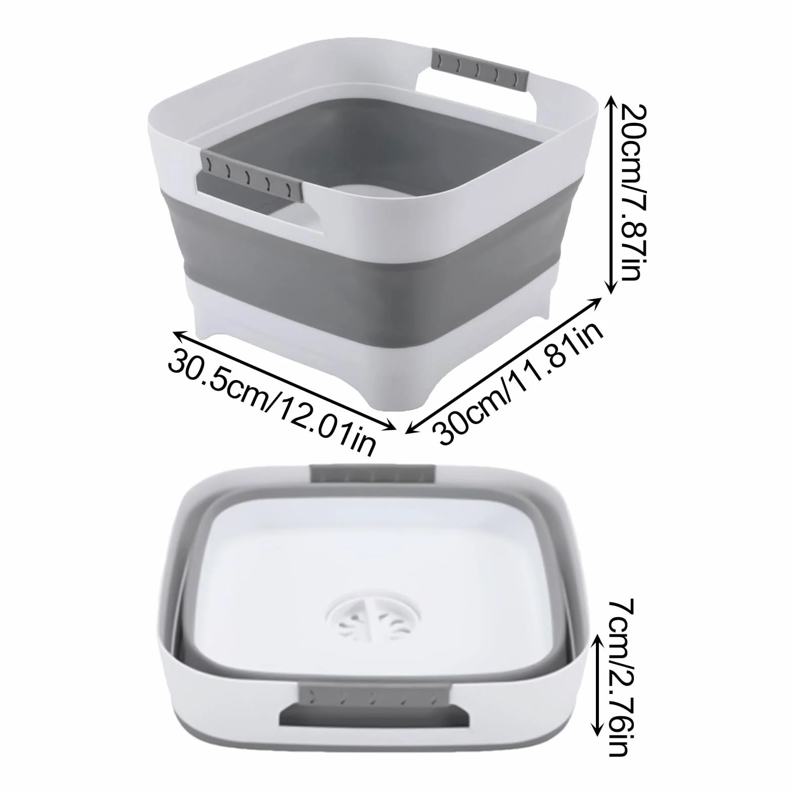 Bassine Pliable avec Poignée Ergonomique pour Camping, Vaisselle, Cuisine