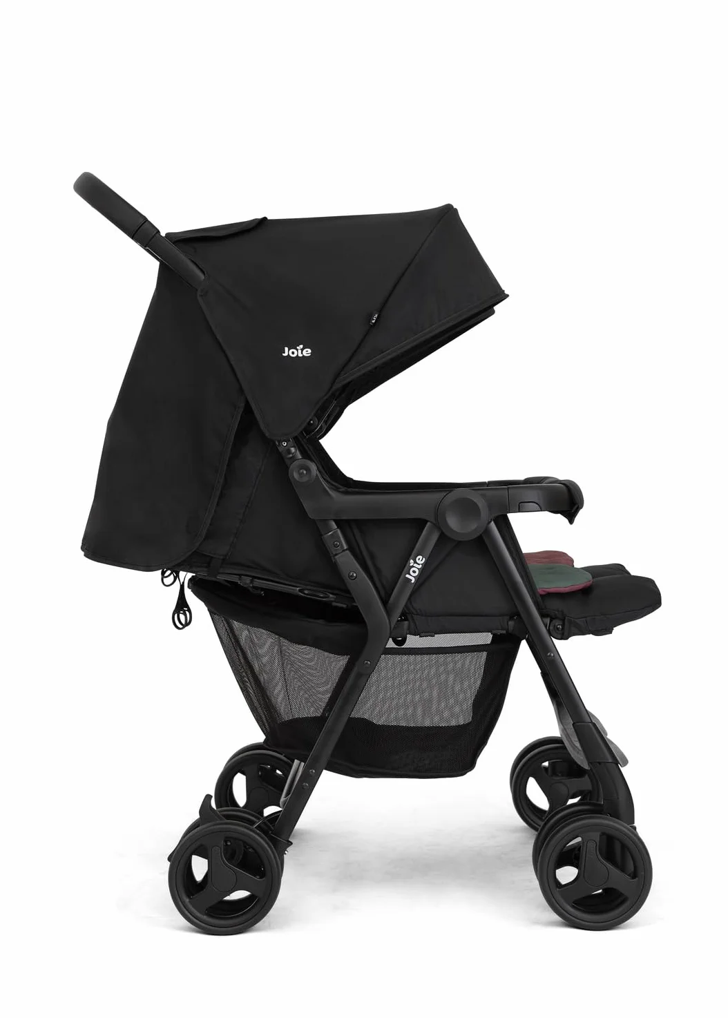 Poussette double JOIE AIR TWIN côte à côte 15 kg UPF 50+ pliage facile pluie incluse Shale