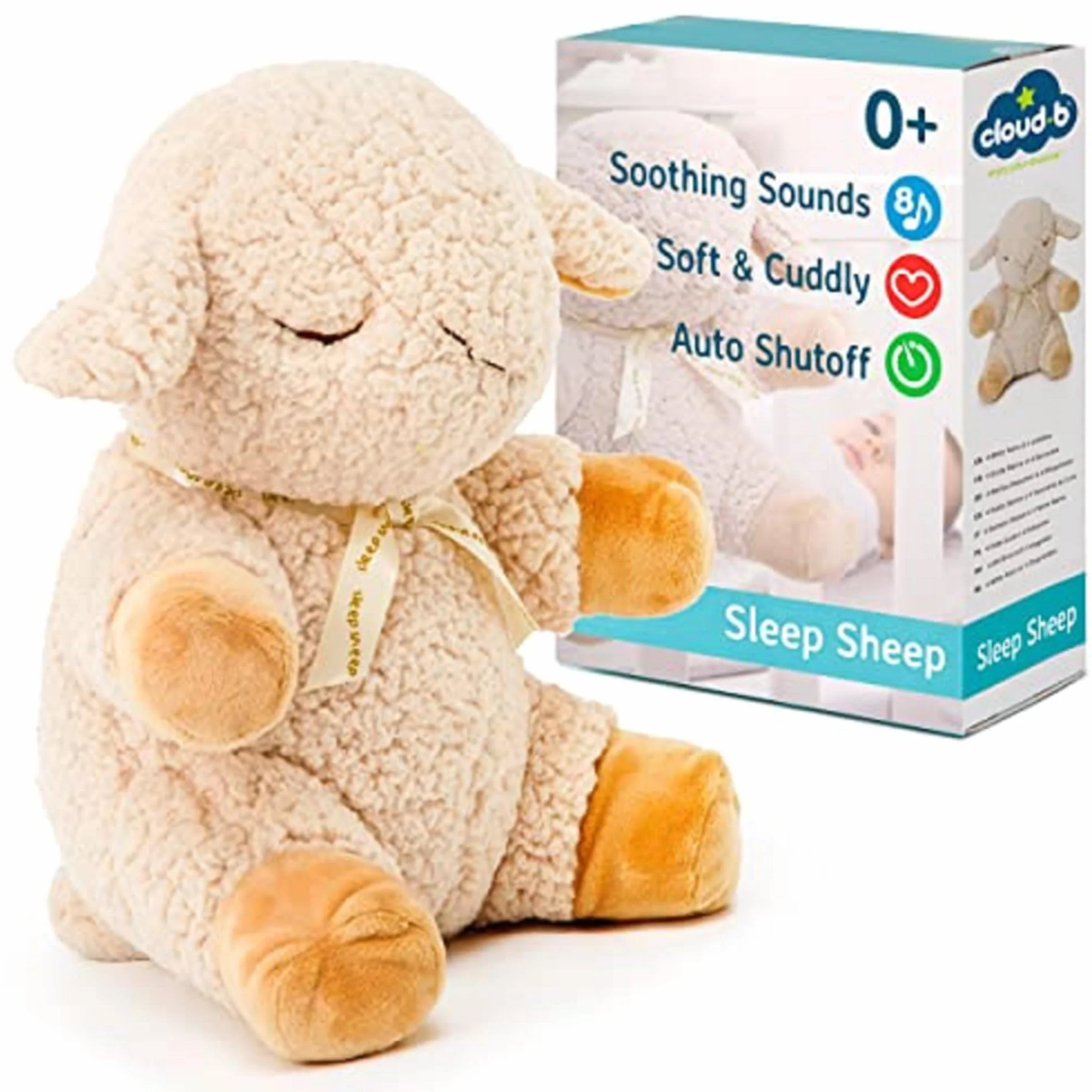 Cloud b Sleep Sheep Peluche Musicale 8 Sons Apaisants Minuteur Dès la Naissance