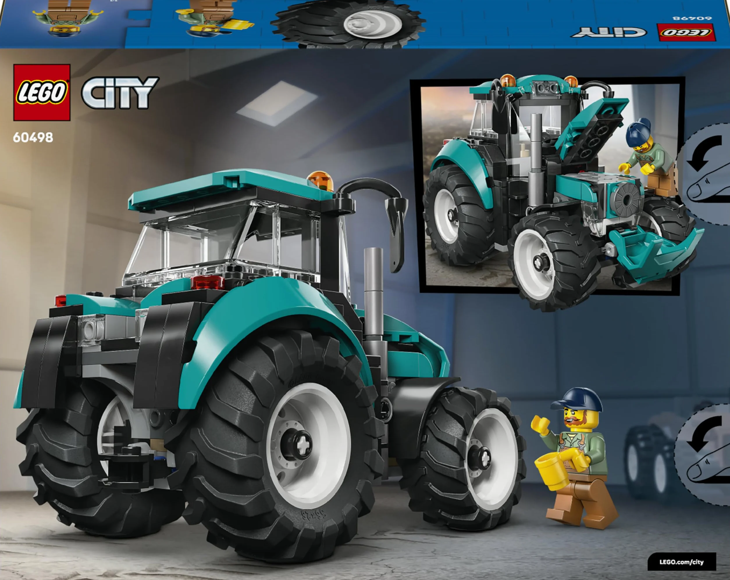 LEGO City Le Tracteur Jouet de Construction Véhicule de Ferme avec Minifigurine de Fermier Cadeau pour Garçon dès 6 Ans