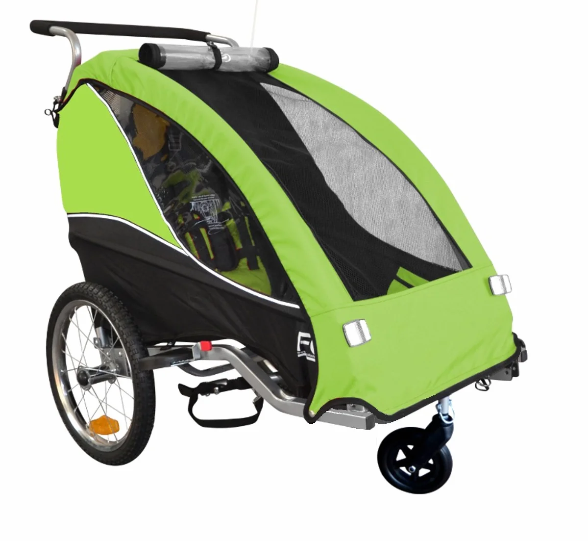 Fox Remorque à passager pour vélo convertible en poussette pour 1 enfant