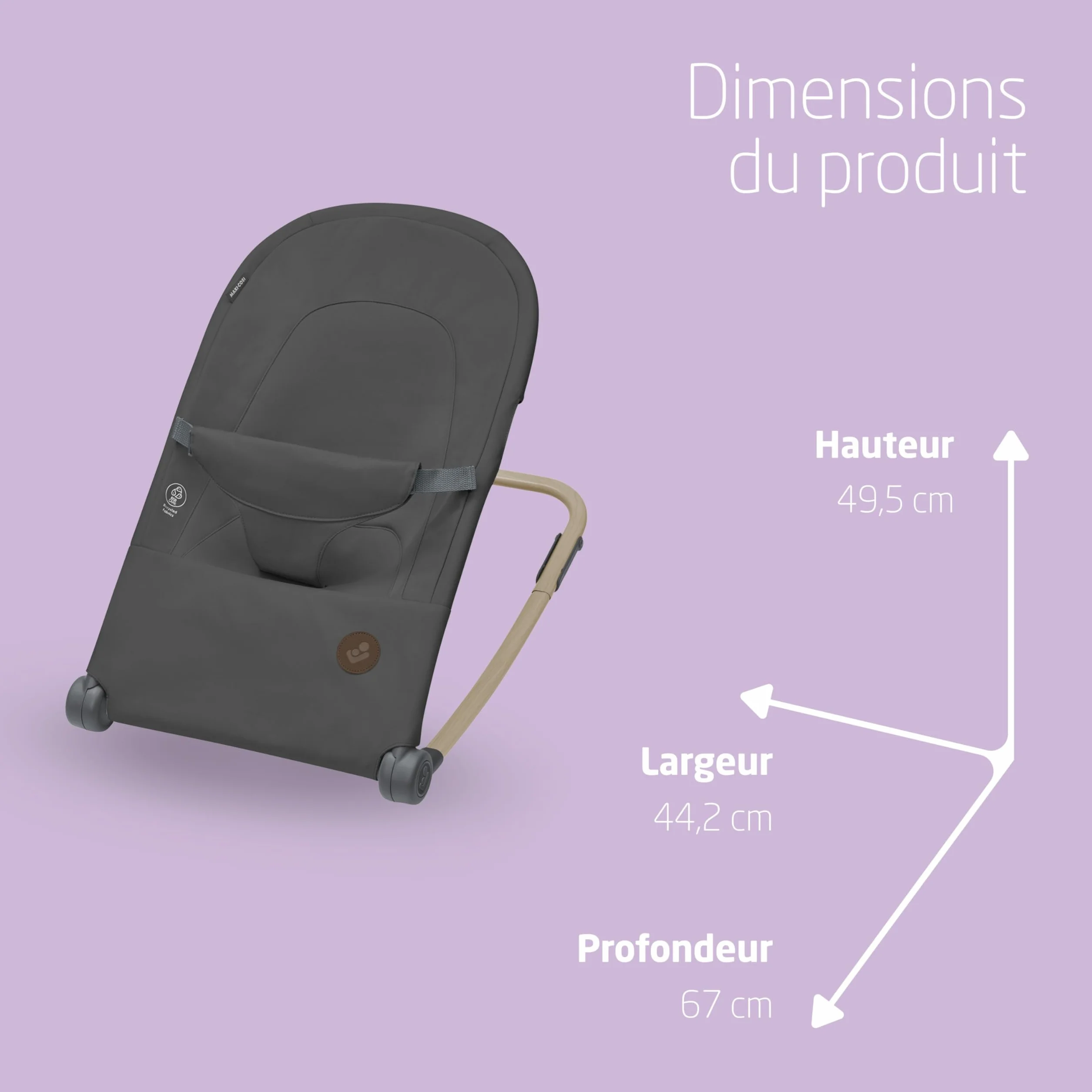 Maxi-Cosi Loa Transat bébé pliage ultra compact 2 positions inclinaison 0-12 kg Beyond Graphite