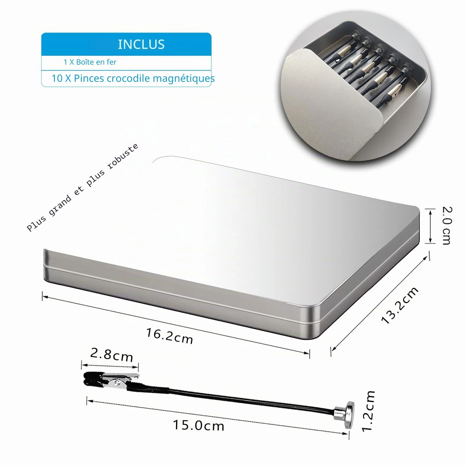 Troisième main professionnelle base magnétique 10 pinces crocodile flexible soudure modélisme