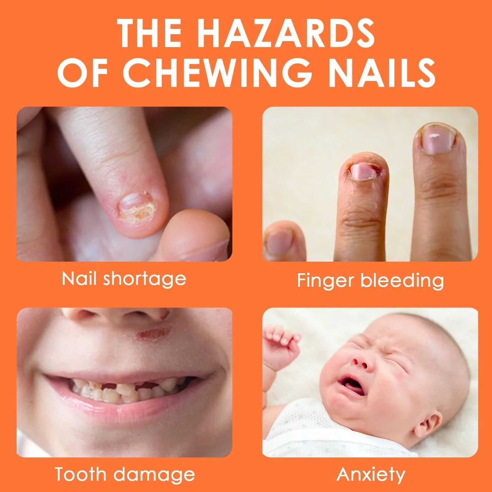 Stylos Amers Anti-Rongement d'Ongles pour Enfants et Adultes, Stop Onychophagie et Succion de Pouce