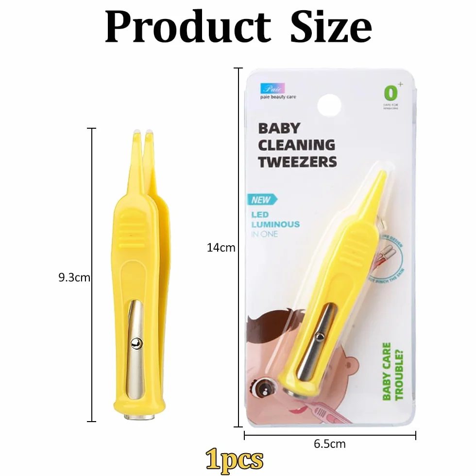 Pince à nez bébé LED plastique nettoyage nasal tête ronde soin bébé