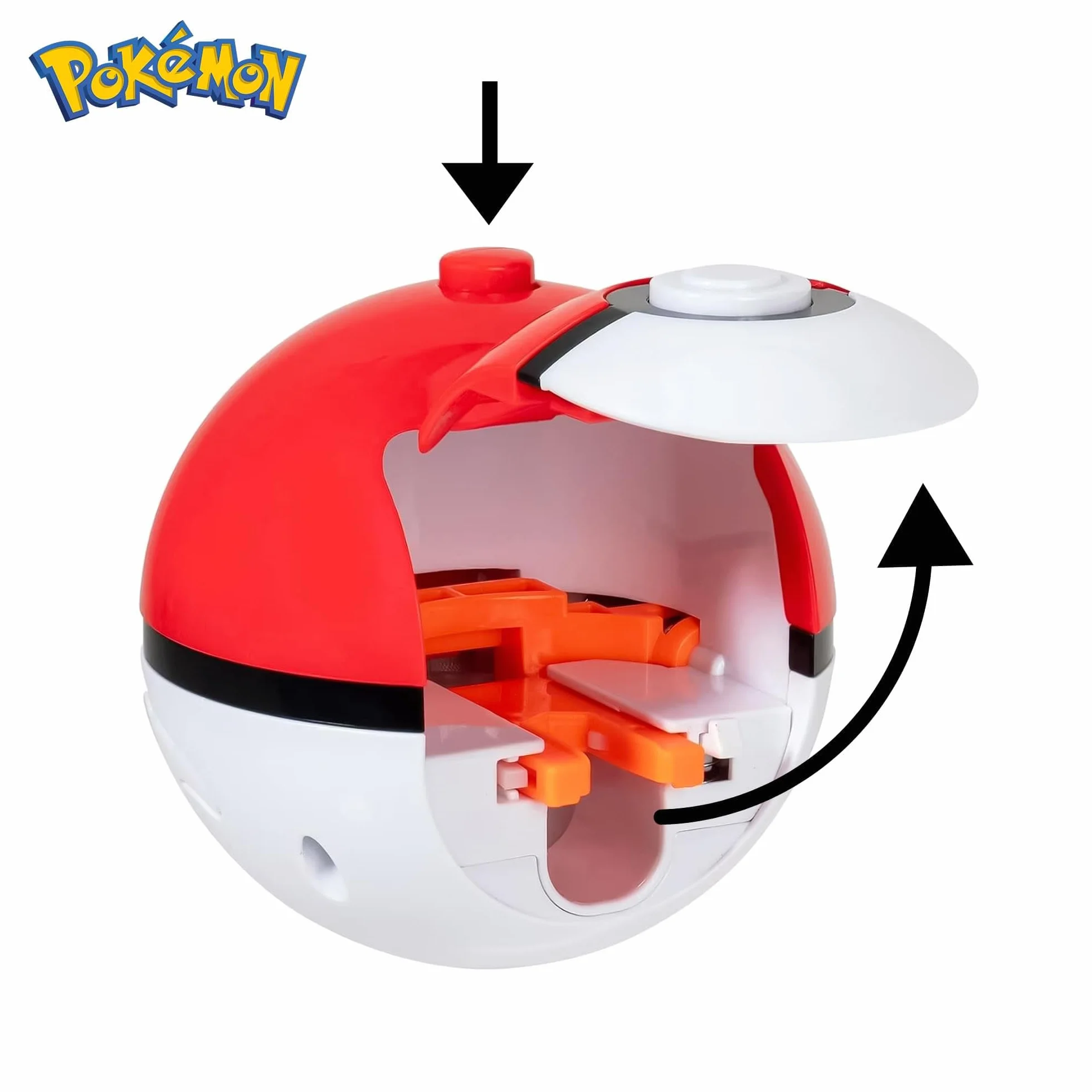 Pokémon Pack de toupies de Combat Évoli Toupie de Combat avec Lanceur de toupie Poké Ball