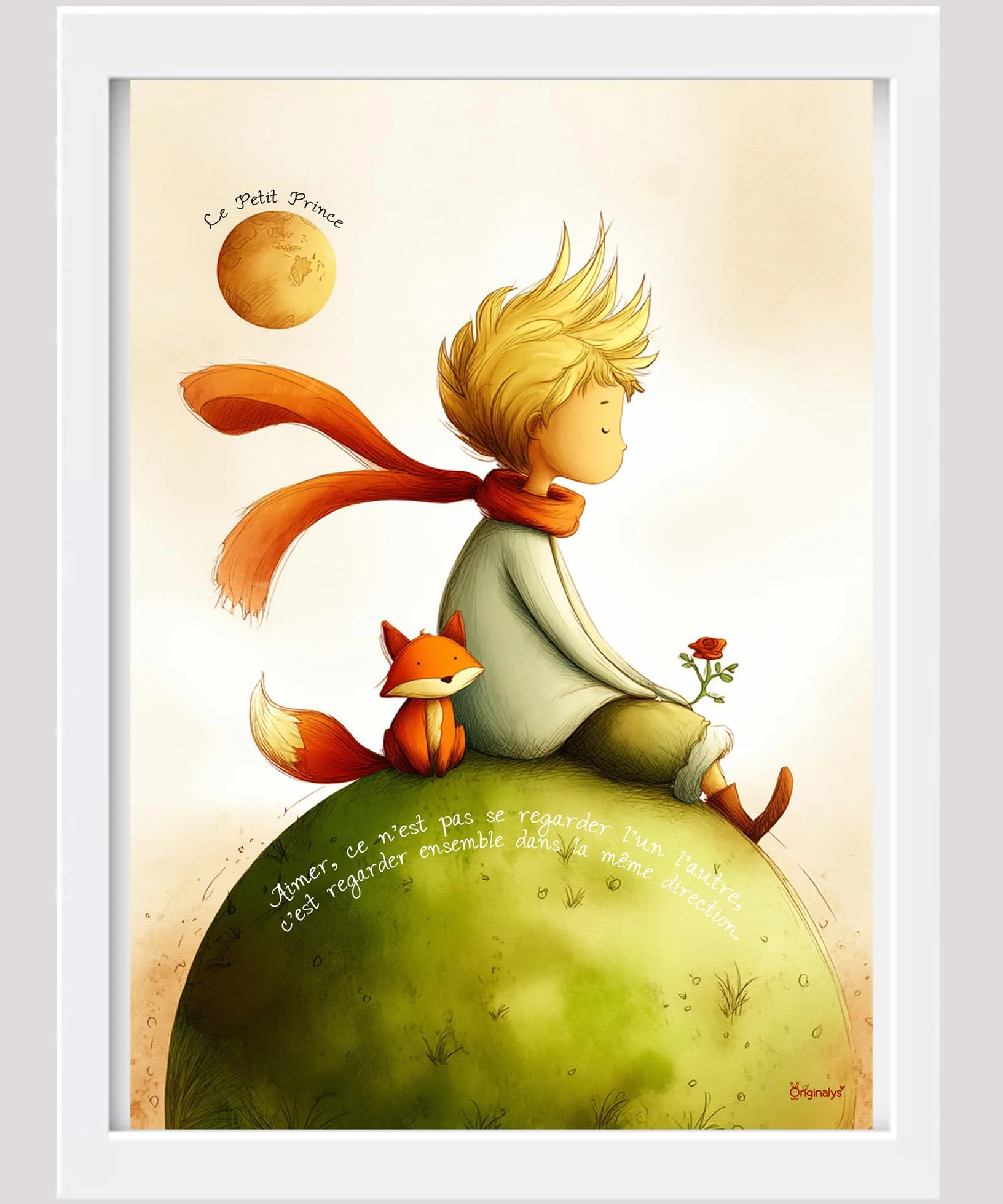 Originalys Le Petit Prince Affiche décorative A4 pour chambre d'enfant