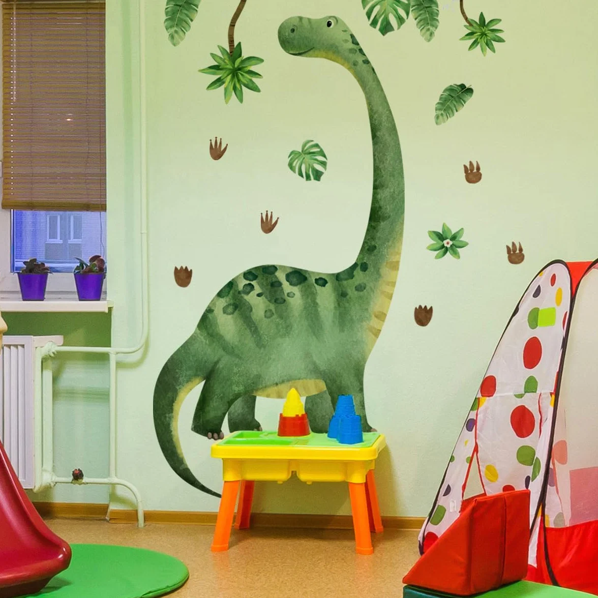 WandSticker4U® Autocollant mural dinosaure enfant 139x176 cm Déco murale chambre garçon fille