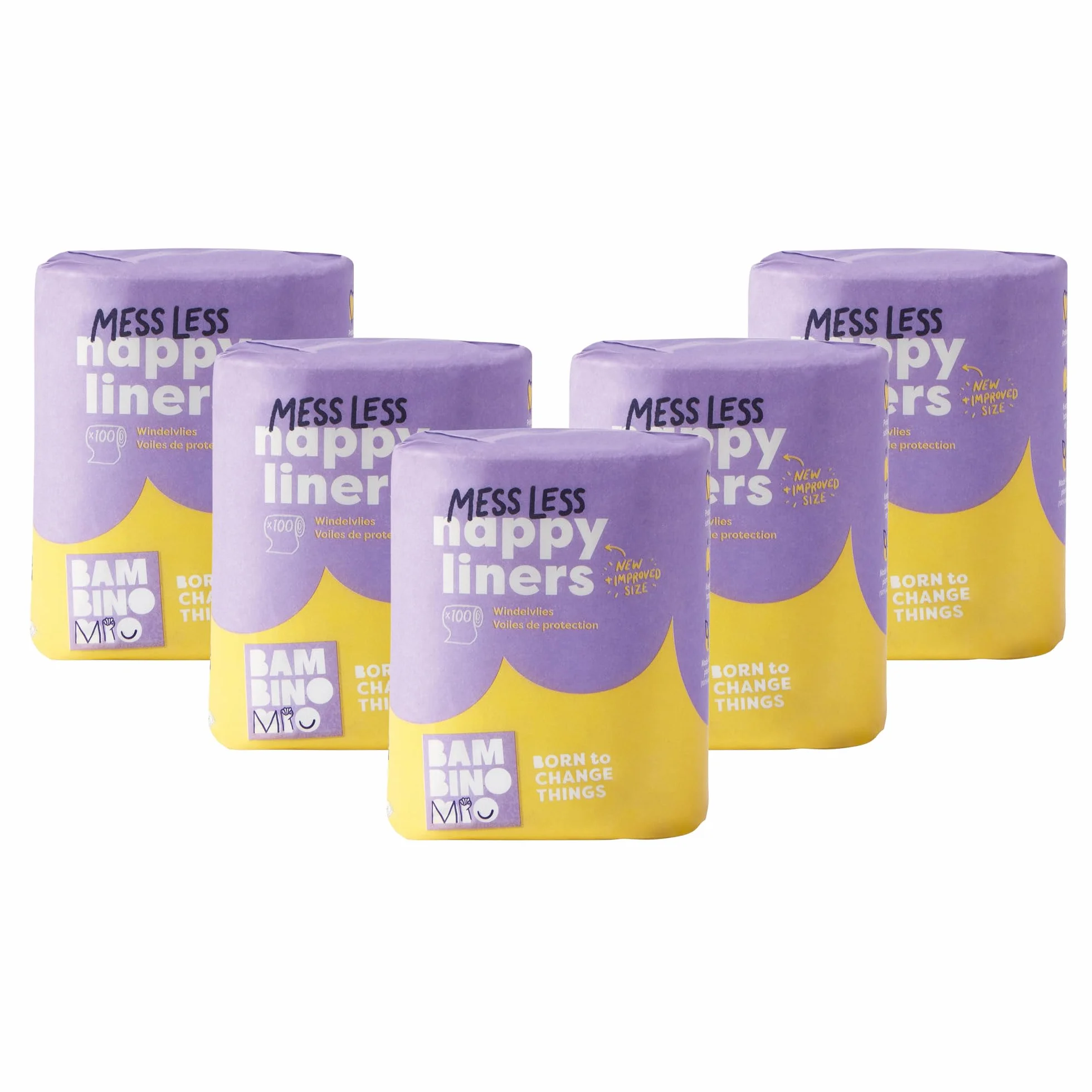 Bambino Mio Voiles de protection ultra doux matières végétales 100% renouvelables 100 Voiles 5 pack