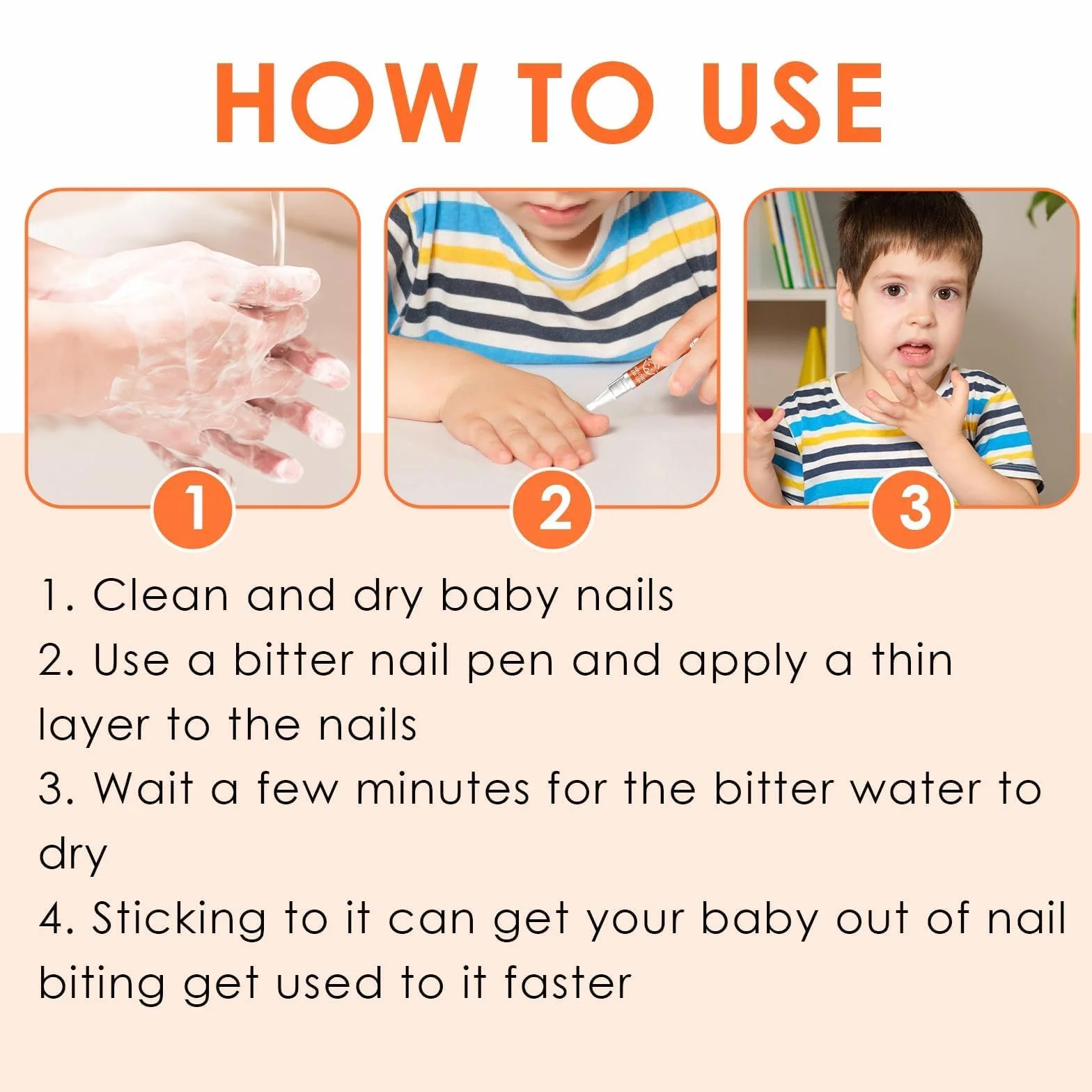Stylos Amers Anti-Rongement d'Ongles pour Enfants et Adultes, Stop Onychophagie et Succion de Pouce