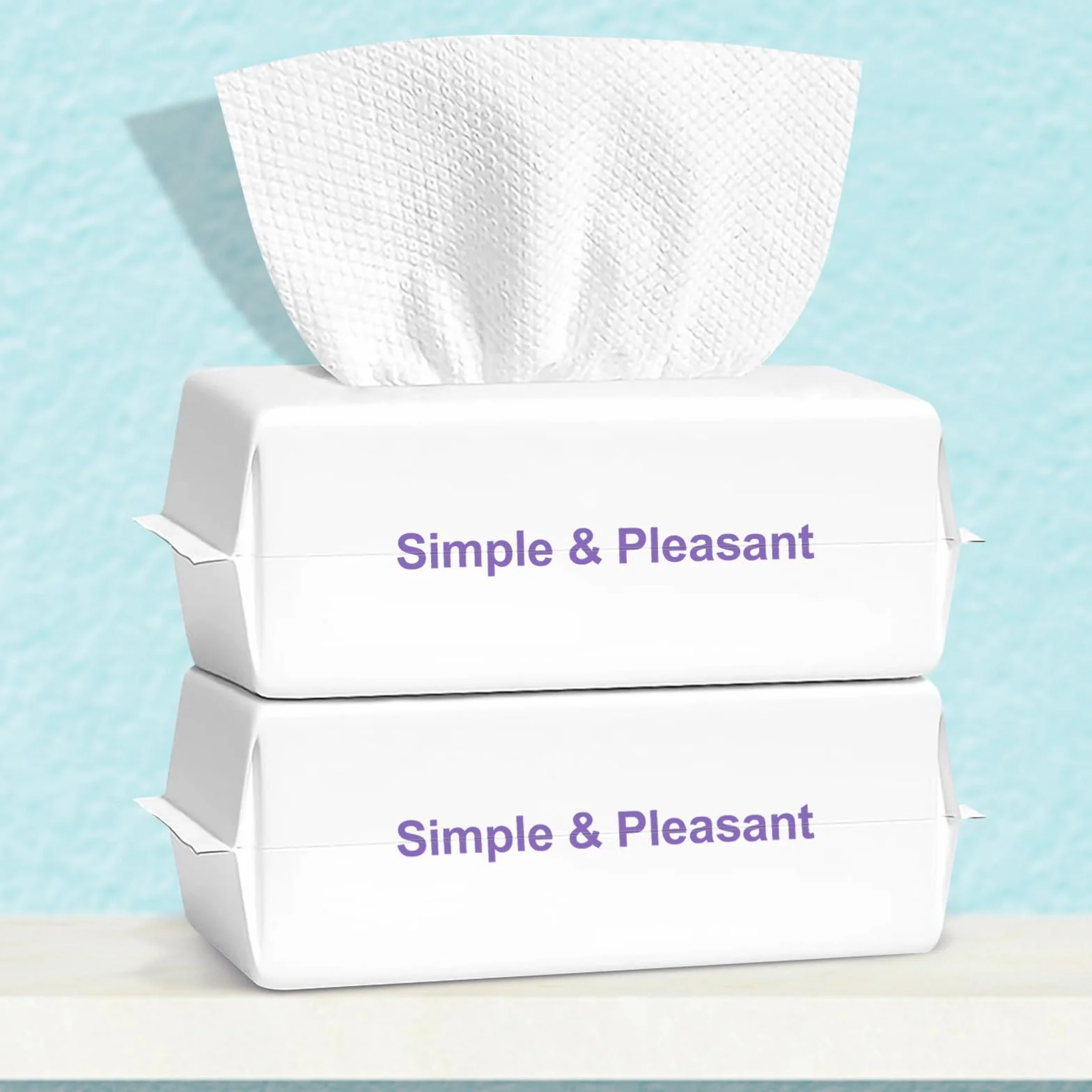 Serviettes Jetables Visage Coton Lingettes Sèches Utilisation Humide Sèche Peaux Sensibles Bébé Démaquillantes Soin Voyage 2 Paquets