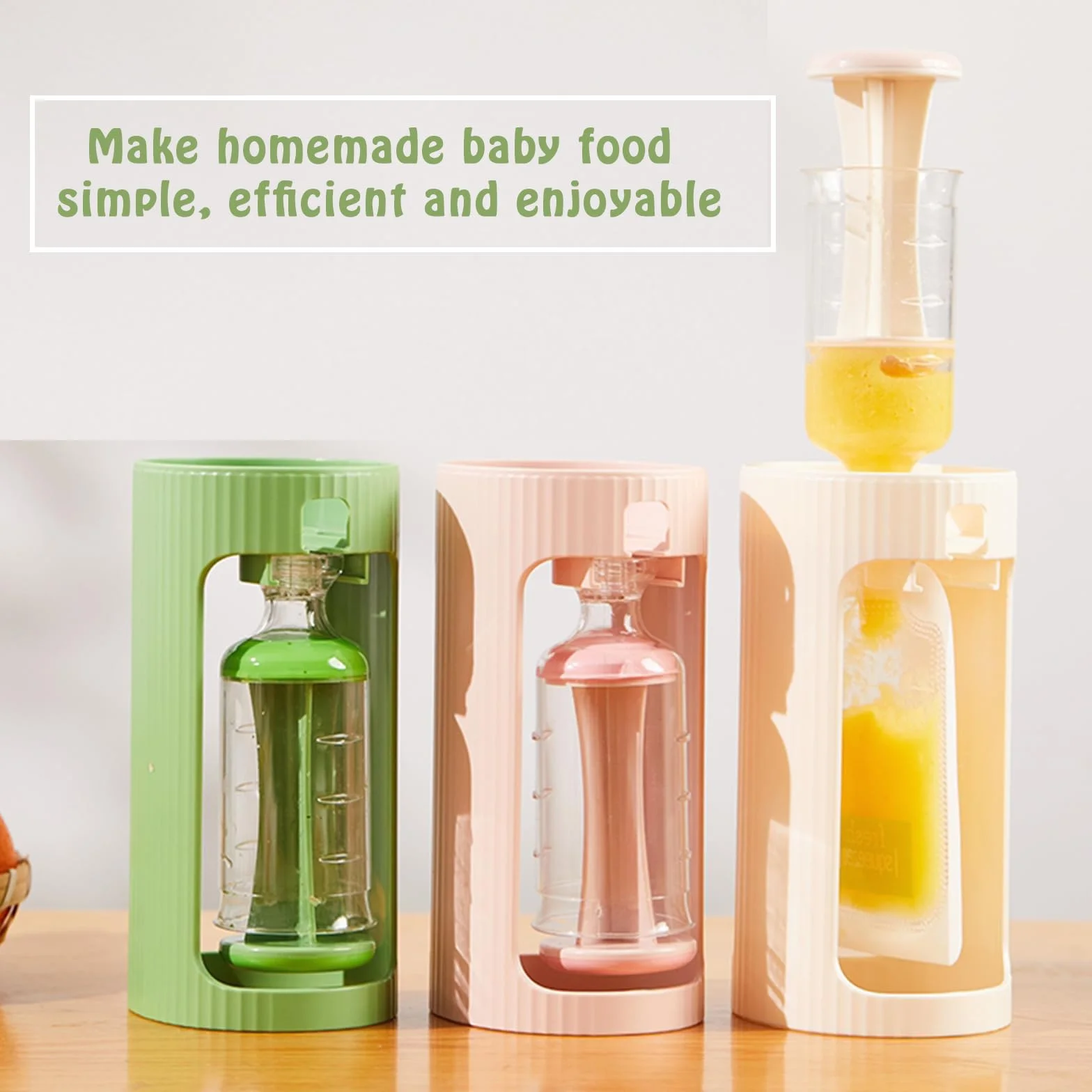 PandaEar Station de Remplissage pour Purées Bébé avec 10 Pochettes