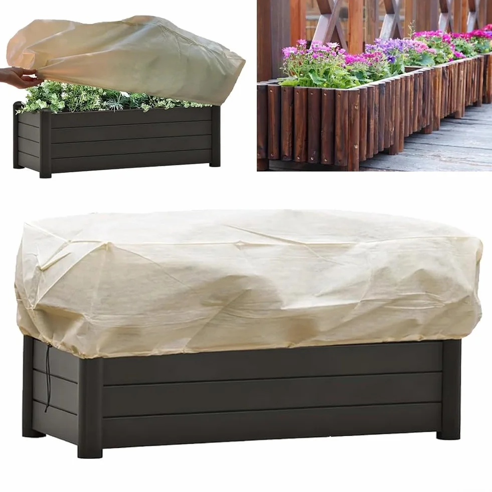 Housses de protection contre le gel pour pots de fleurs 150 x 45 x 40 cm, lot de 2