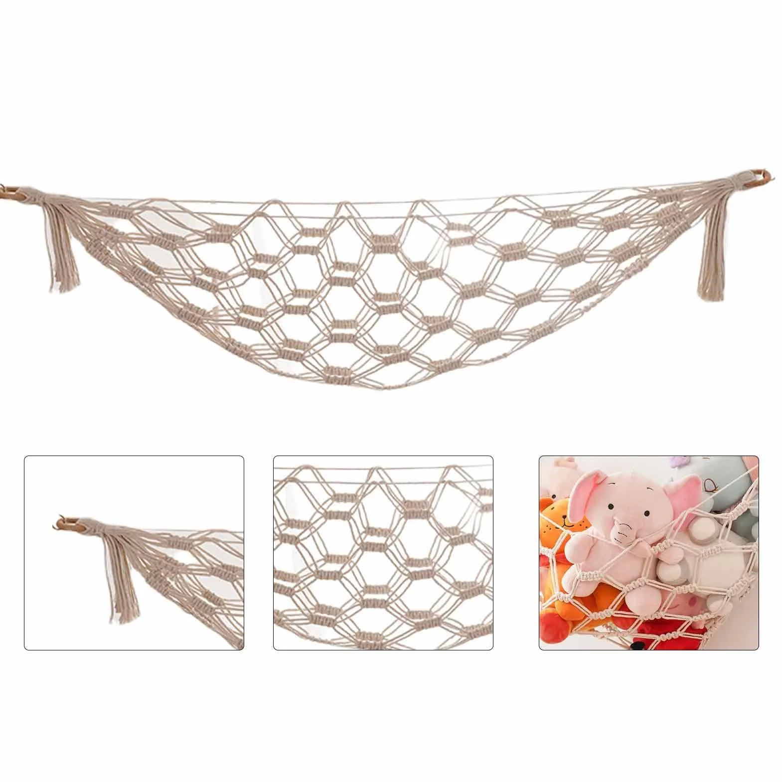 Hamac de Rangement pour Jouets Peluche, Hamac d'Angle pour Chambre à Coucher