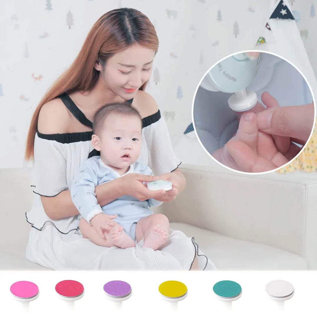 Lime à Ongles Électrique Bébé 12 Pièces Tampons Rechange Coupe-Ongles Kit Têtes Meulage Enfant Adulte