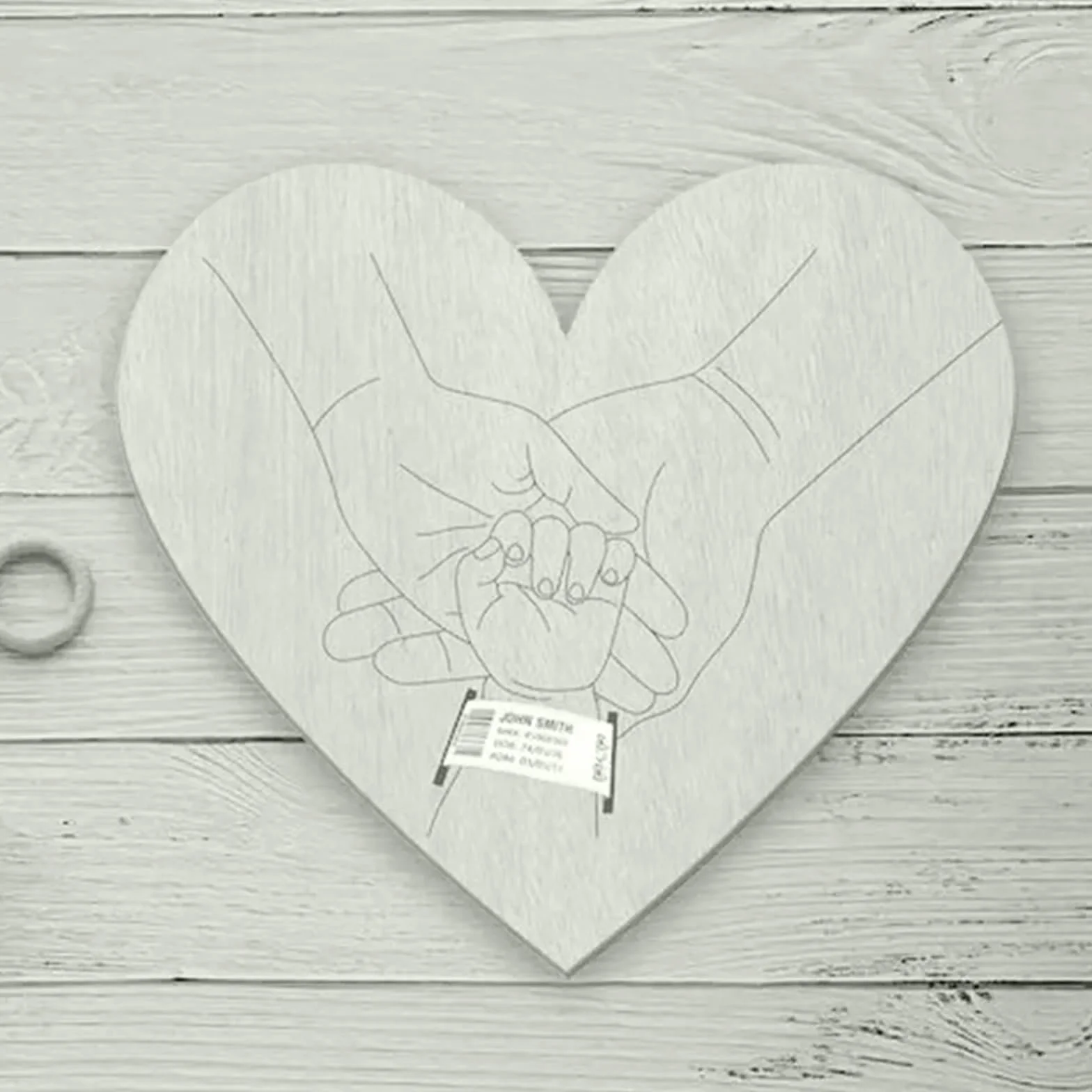 Bracelet de naissance en bois pour bébé avec informations gravées