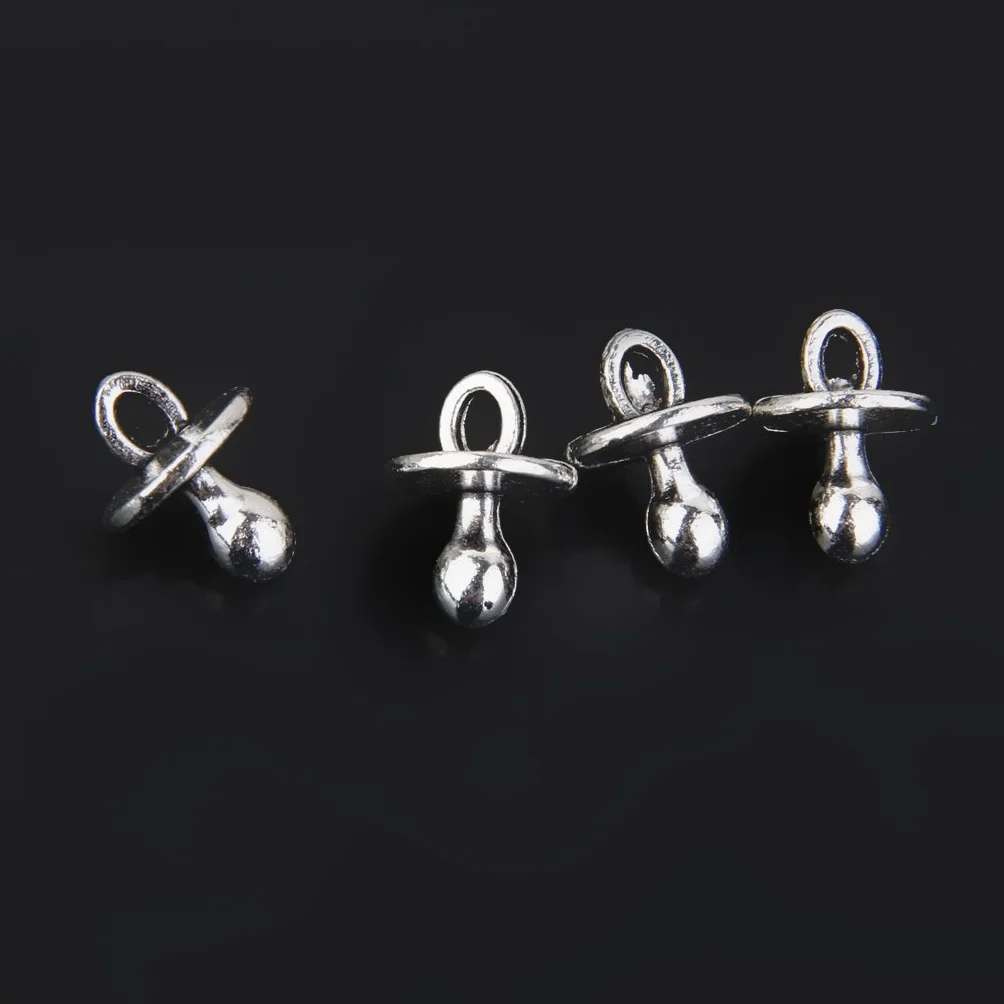 Breloques Sucette Bébé en Alliage Argent 25pces pour Bijoux Artisanat DIY