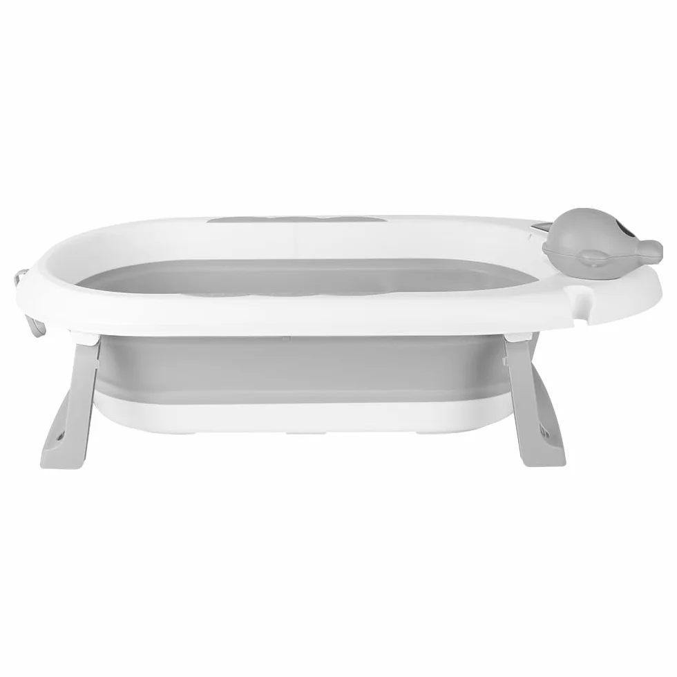 Baignoire pliable bébé avec support antidérapant 81,5 x 48 x 21 cm Gris