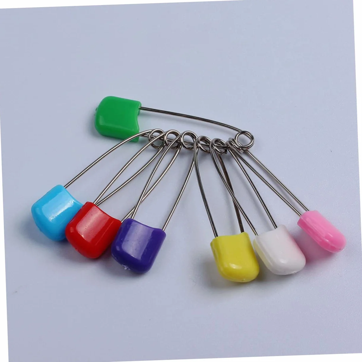 NUOBESTY Épingles de Sûreté en Acier et Plastique Lot de 100 pour Couche