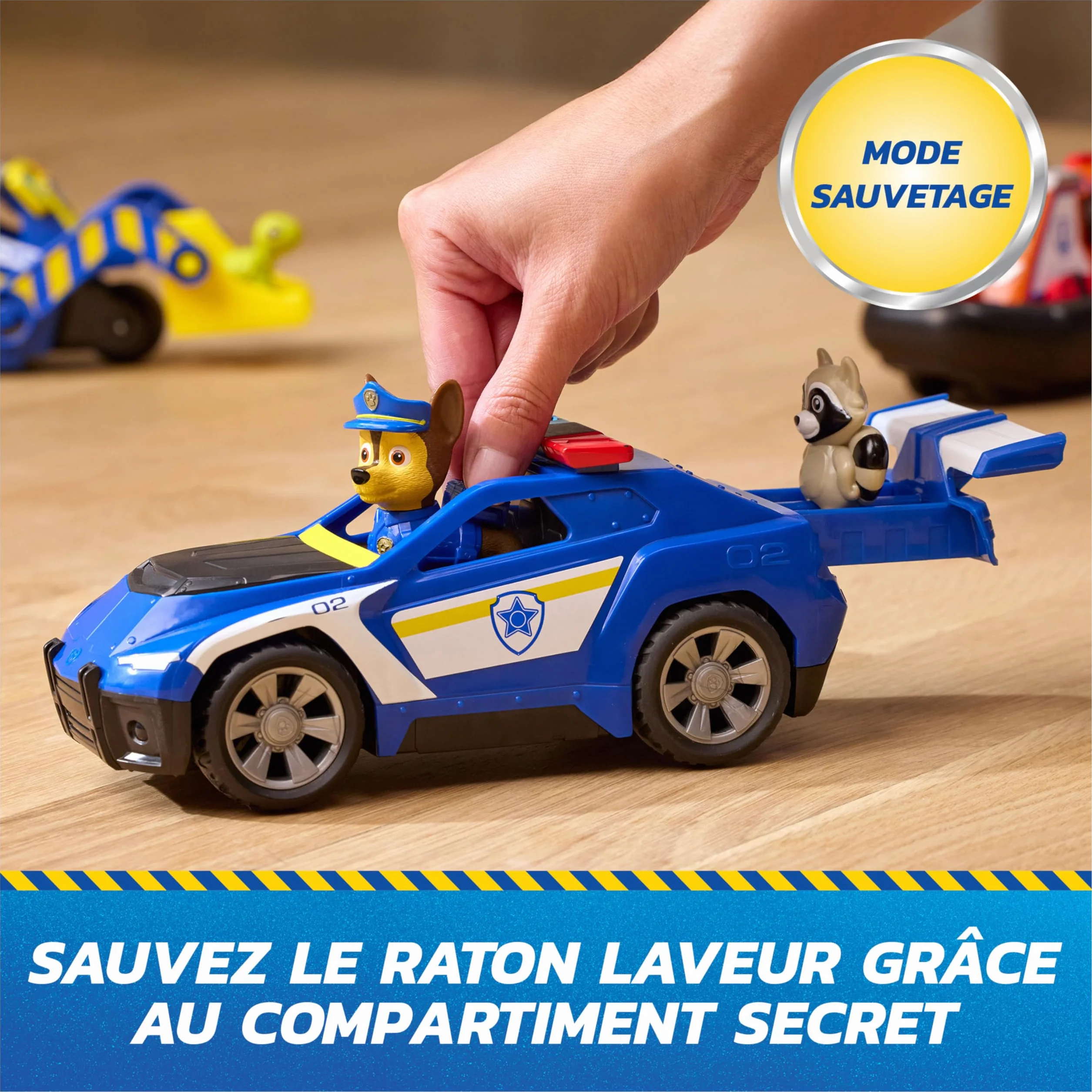 Paw Patrol Pat Patrouille Chase Search & Rescue Mission Détectives Voiture Figurine À Collectionner Jouet Enfant 3 Ans
