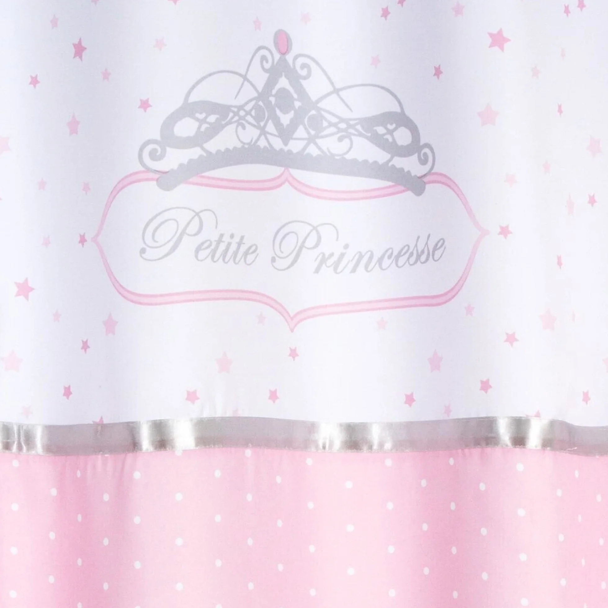 Atmosphera Rideau Enfant Princesse Ruban Rose et Blanc 140x260 cm