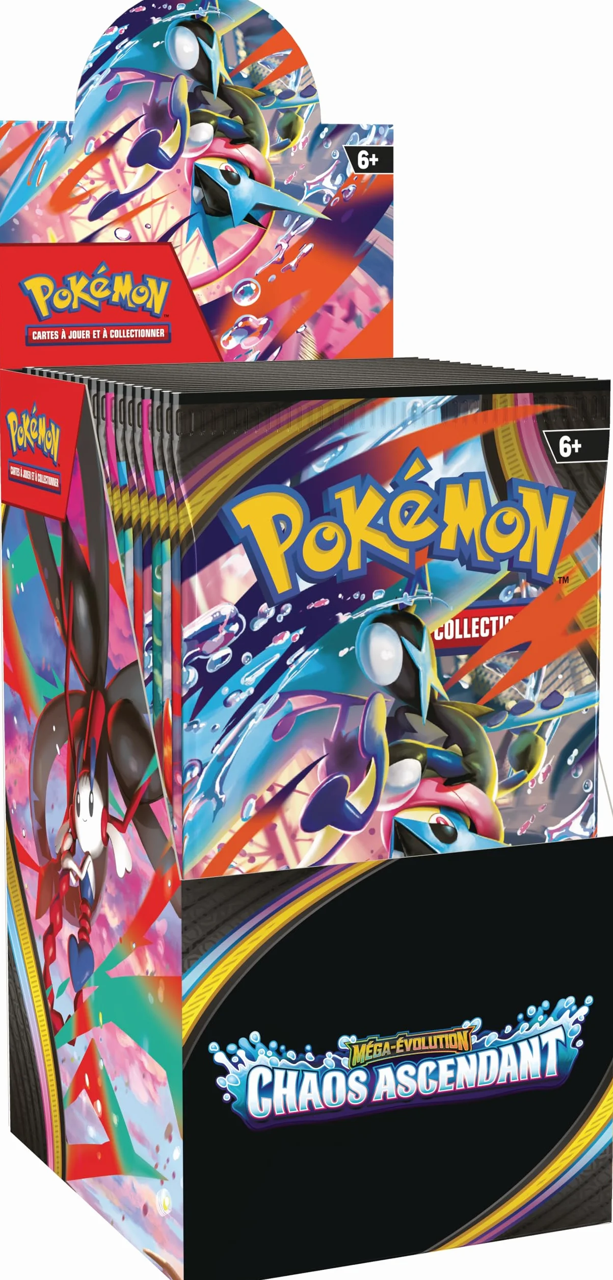 Pokémon présentoir de boosters Méga-Évolution Chaos Ascendant 18 boosters