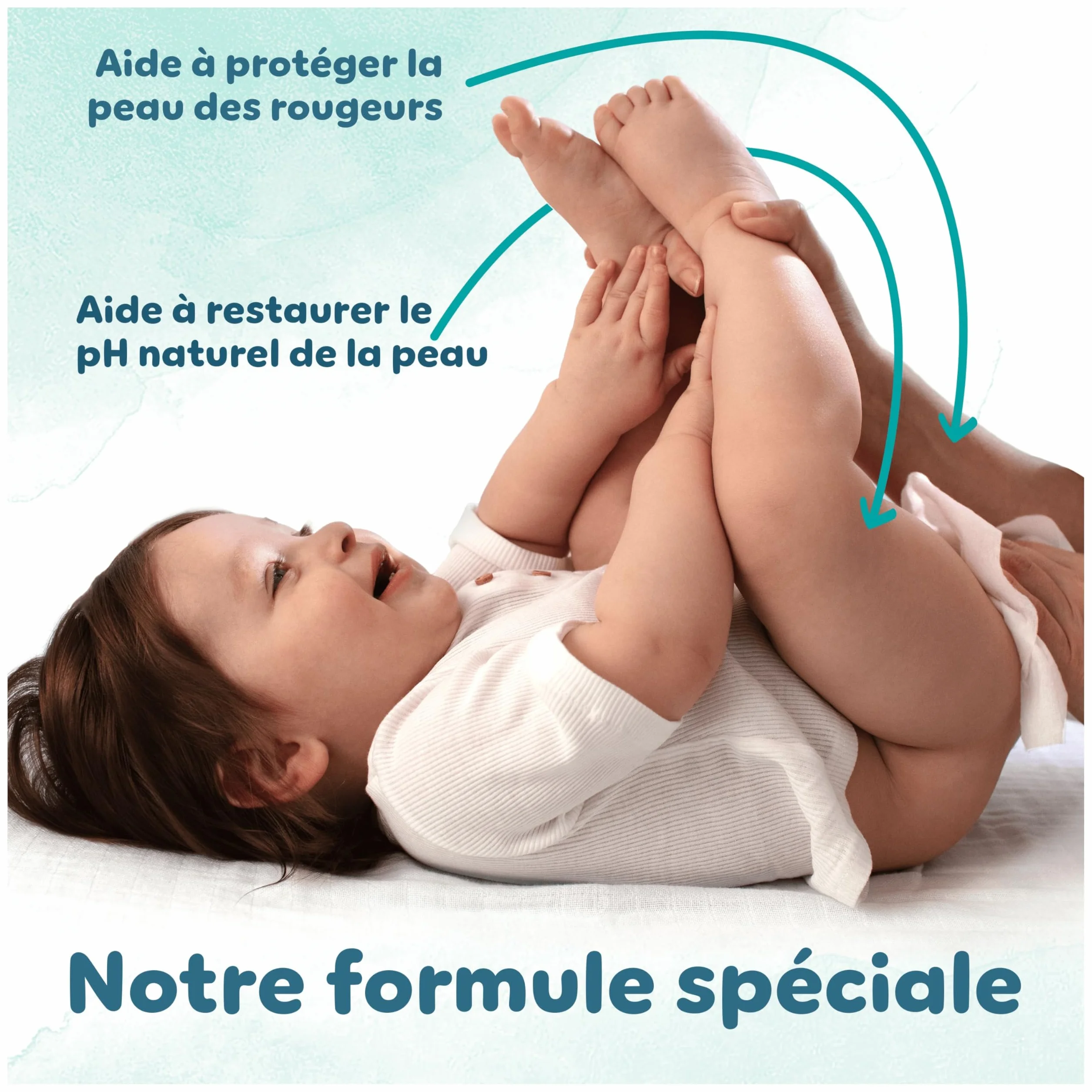 Pampers Harmonie Aqua Lingettes pour Bébé 720 Pièces (15x48) Sans Platisque OEKO-TEX Protection Peau Délicate 99% Eau