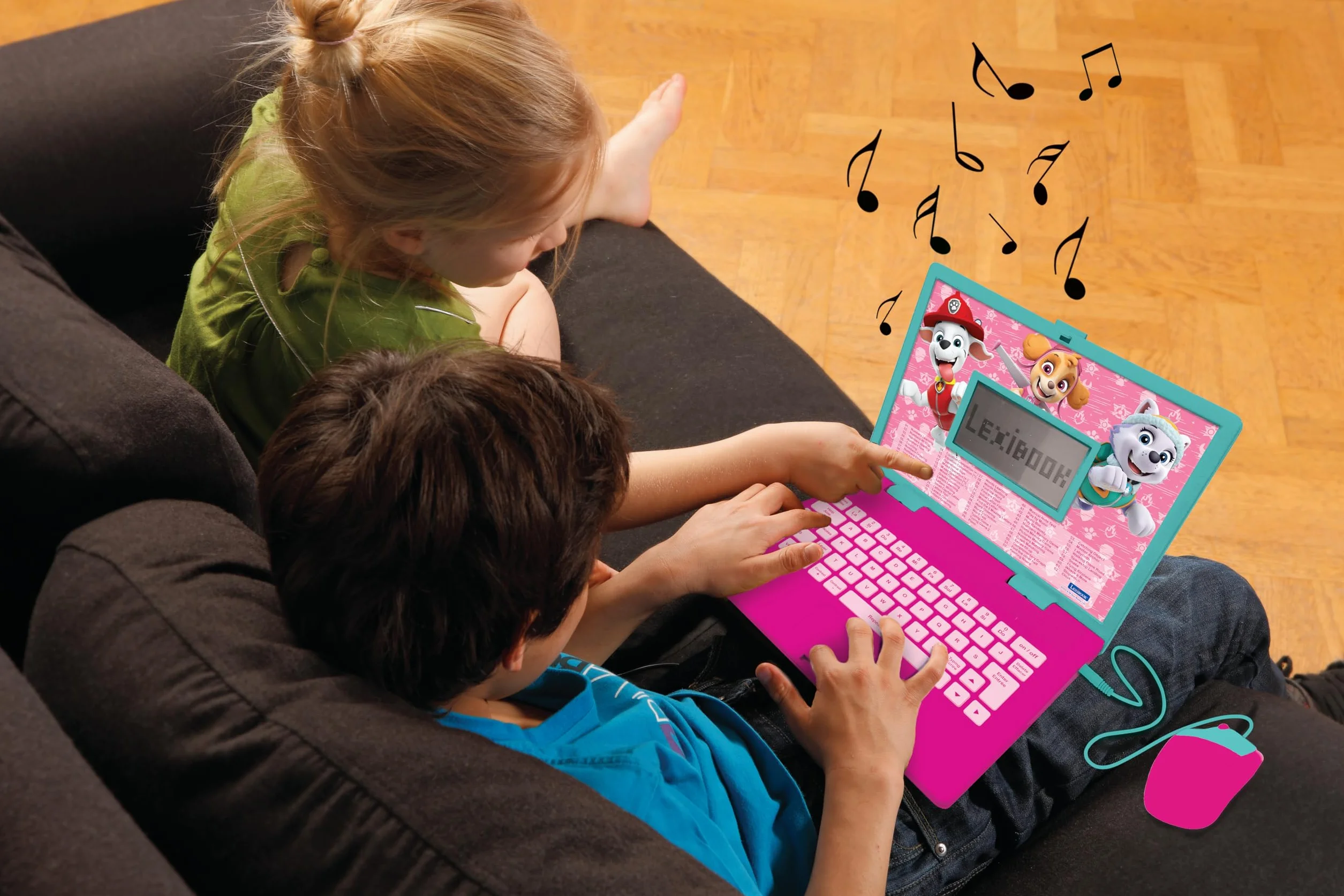 Lexibook La Pat'Patrouille Ordinateur éducatif bilingue Français/Anglais 124 activités Rose JC598PAGi1