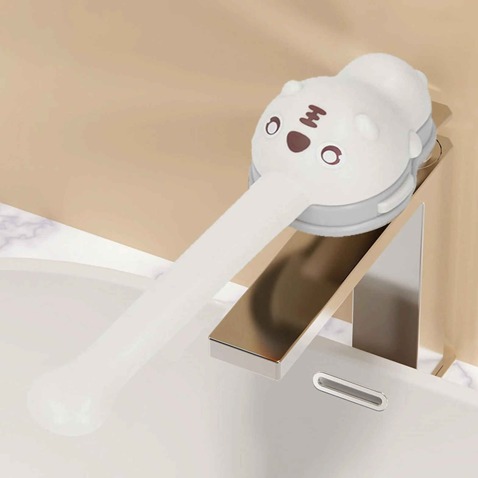 Extension De Poignée De Robinet Pour Enfants, Ensemble D'Extension De Poignée D'Évier (Blanc)