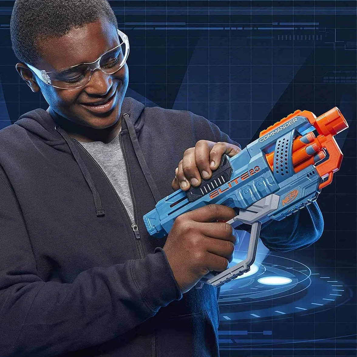 Hasbro Nerf Elite 2.0 Commander RD-6 Blaster à Fléchettes en Mousse avec Barillet Rotatif 12 Fléchettes