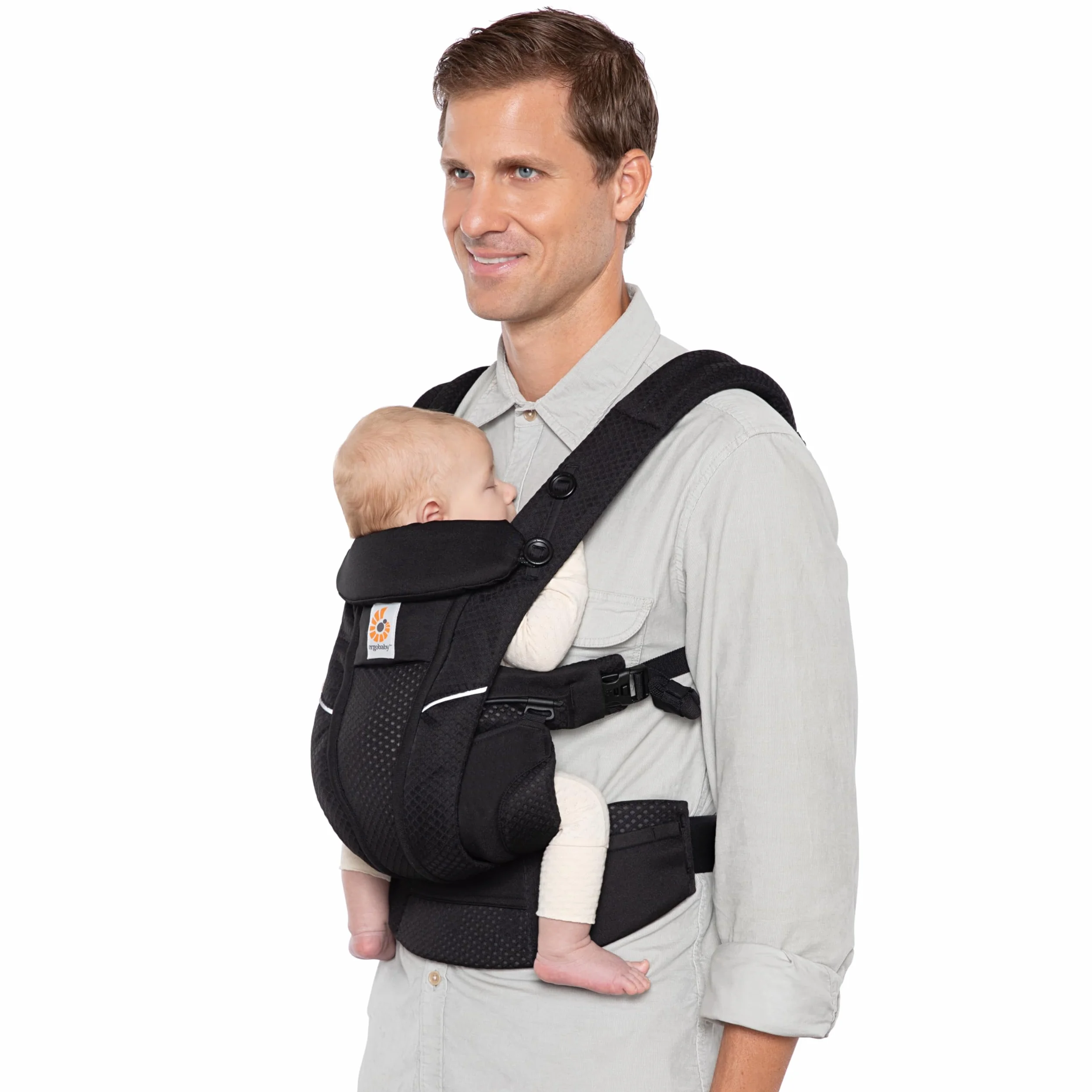 Ergobaby Omni Breeze Porte-Bébé 4 Positions Mesh SoftFlex™ Onyx Black 0-20,4 kg