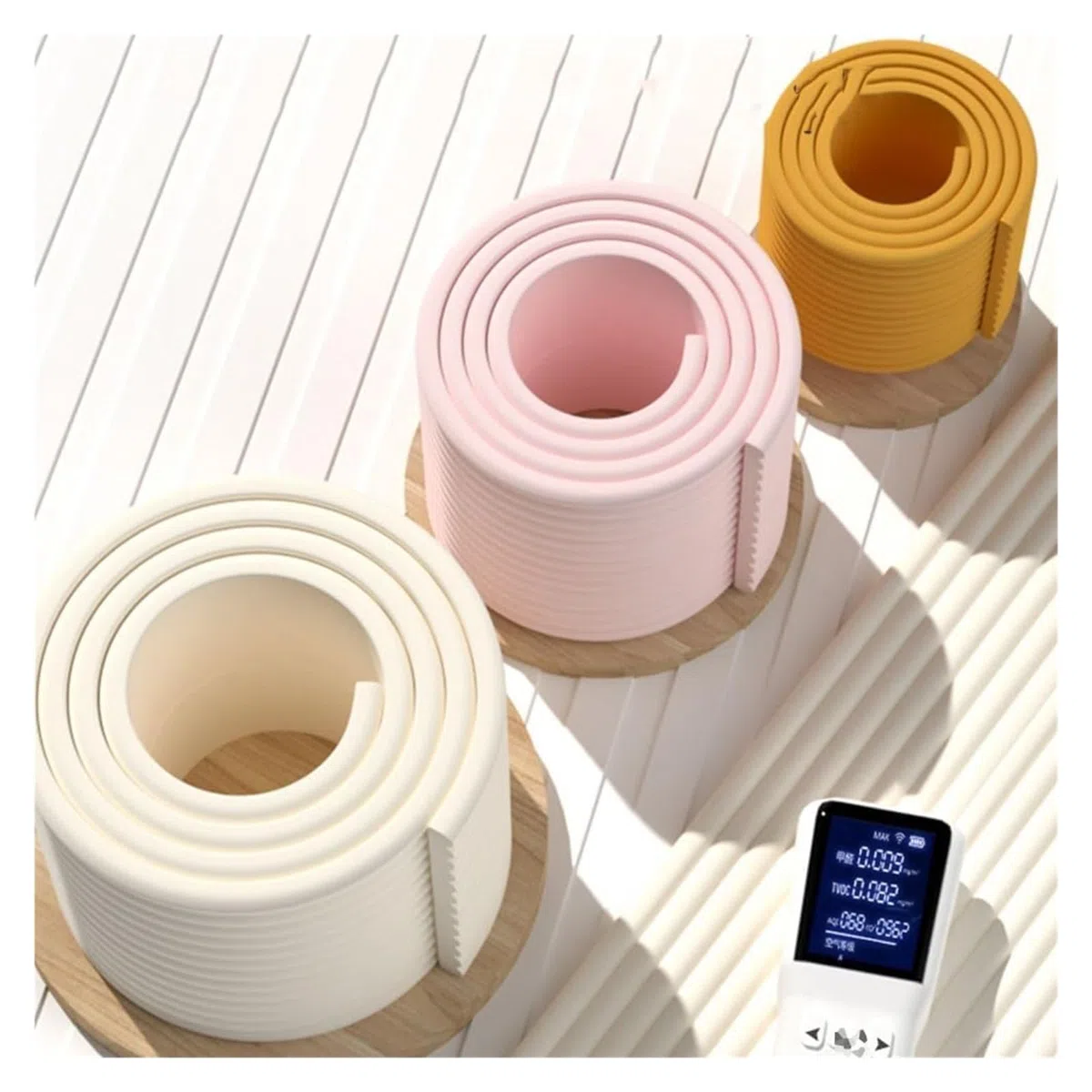 Protection d'Angles et Rebords pour Bébés Bandes De Sécurité En Mousse De 8 Cm De Large, Protection Des Coins Et Des Bords De 0,8 Cm D'épaisseur, Protections De Table Auto-adhésives, Coins De Coussin,