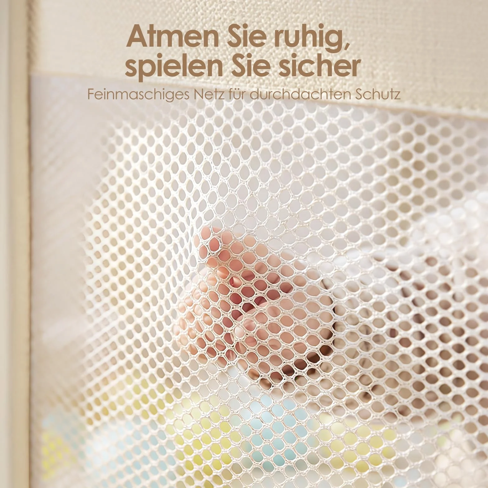 Fodoss Parc Bebe 120×120cm Maille Respirante Parc de Jeux Bébé