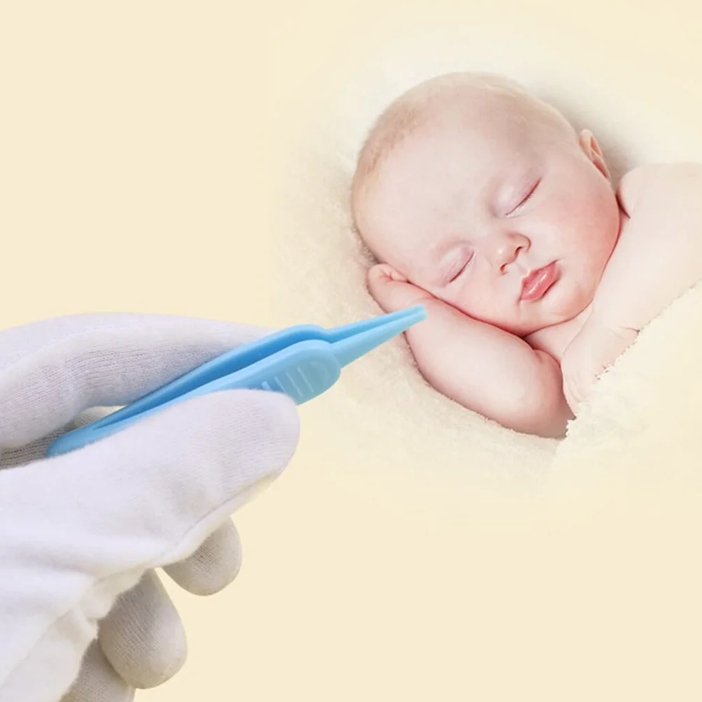 Pince à épiler en plastique réutilisable pour bébé oreille nez nombril