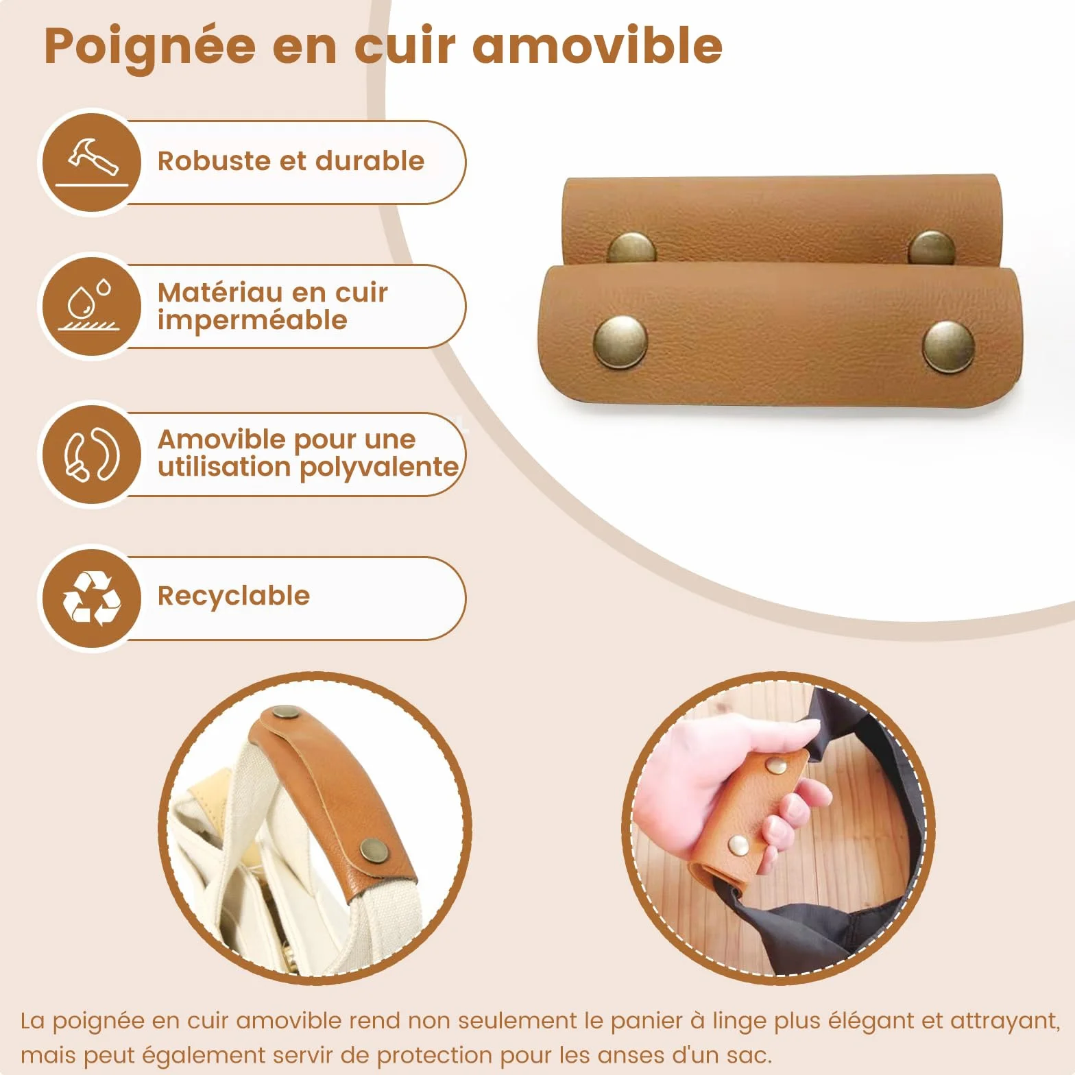 Panier de Rangement Rectangulaire 72L pour Couvertures, Jouets et Linge, Dégradé de Marron