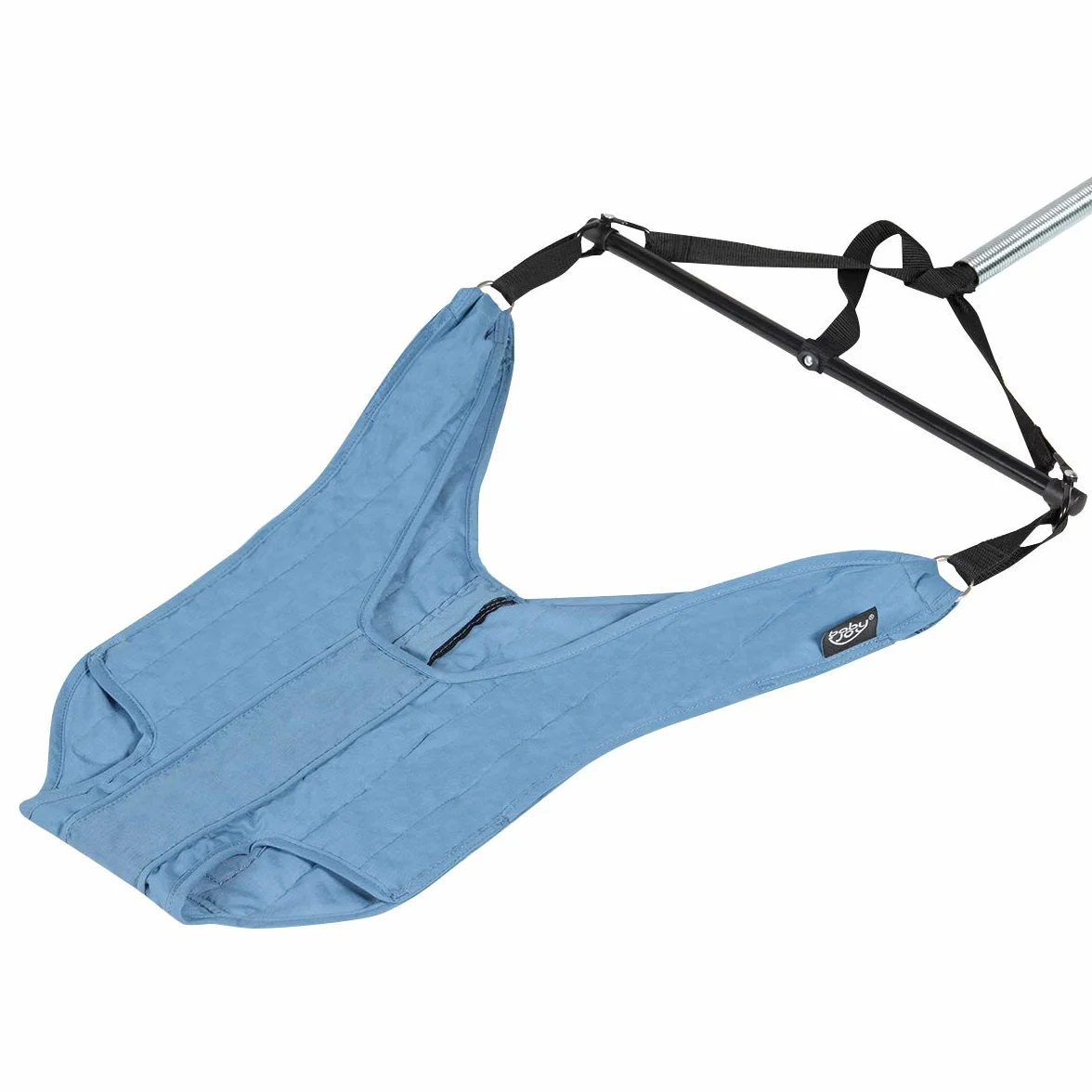 COSTWAY Siège Sauteur Suspendu Bébés 6-12 Mois Chaîne Réglable 29-93CM Tissu TC Tube Fer Charge Max. 12KG Bleu